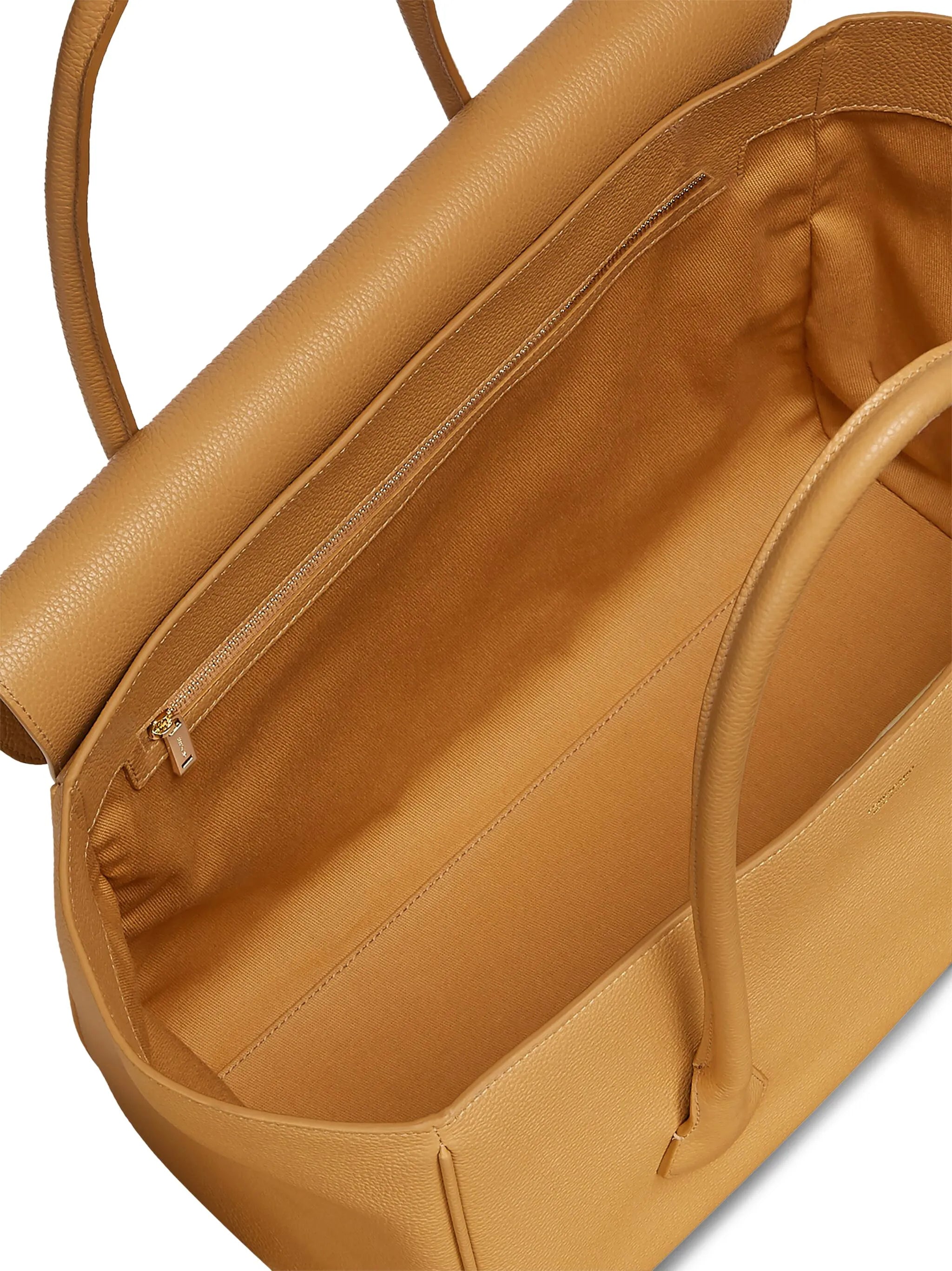 logo-tag leather tote bag