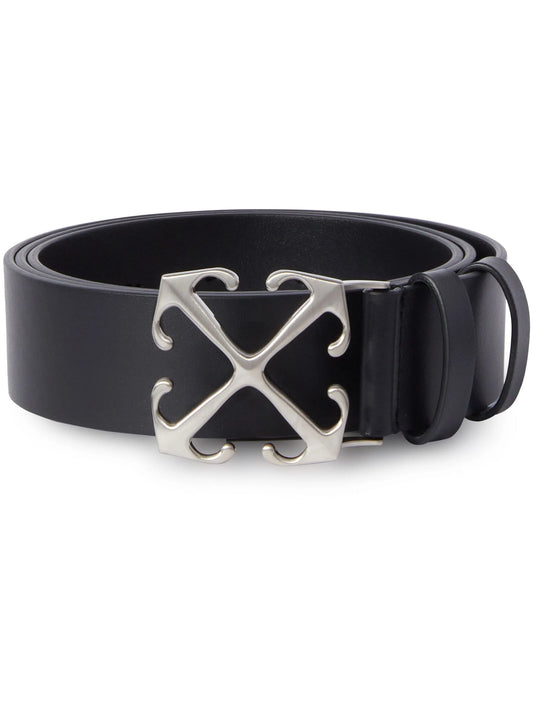 Arrow-buckle leather belt