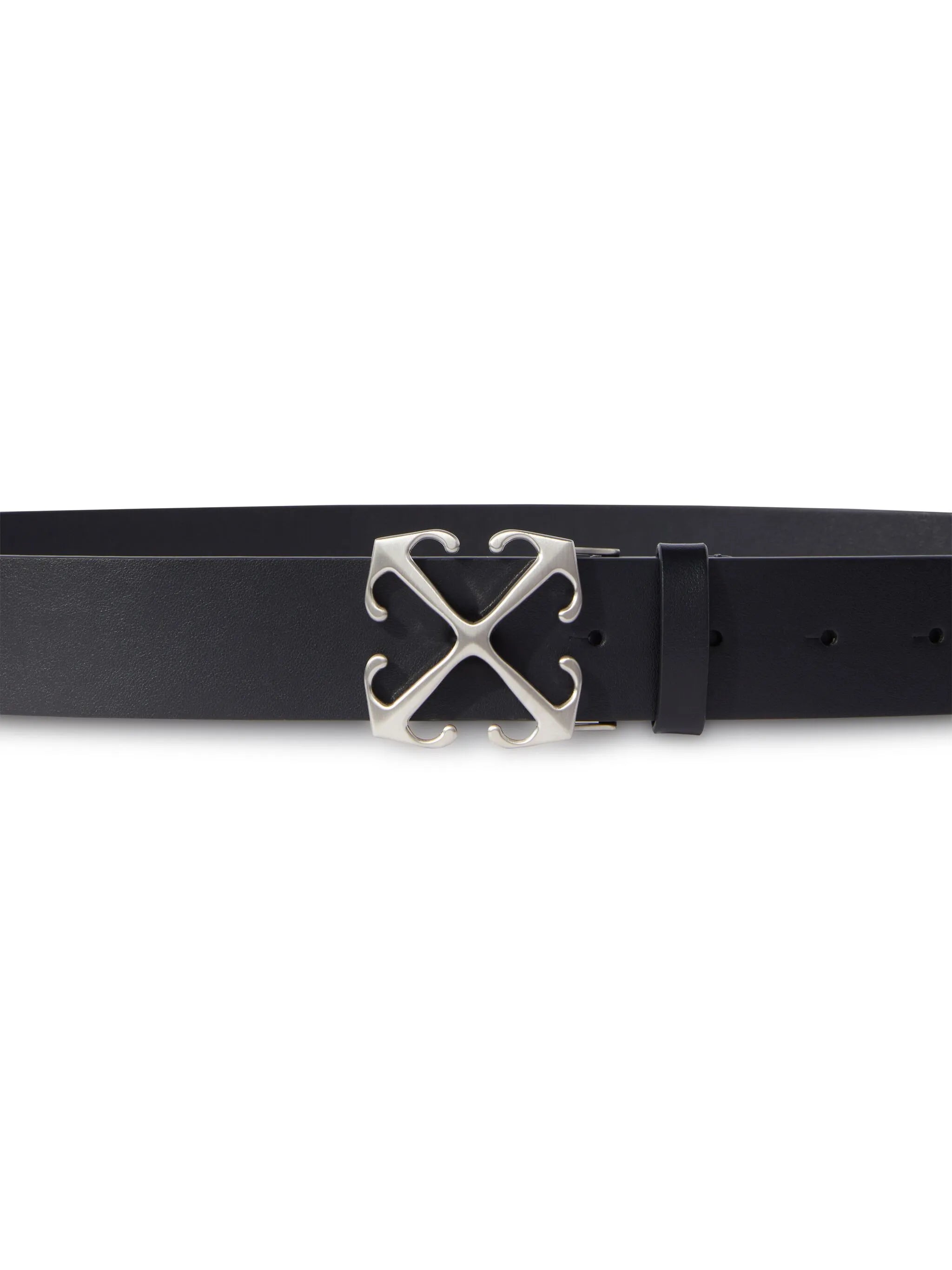 Arrow-buckle leather belt