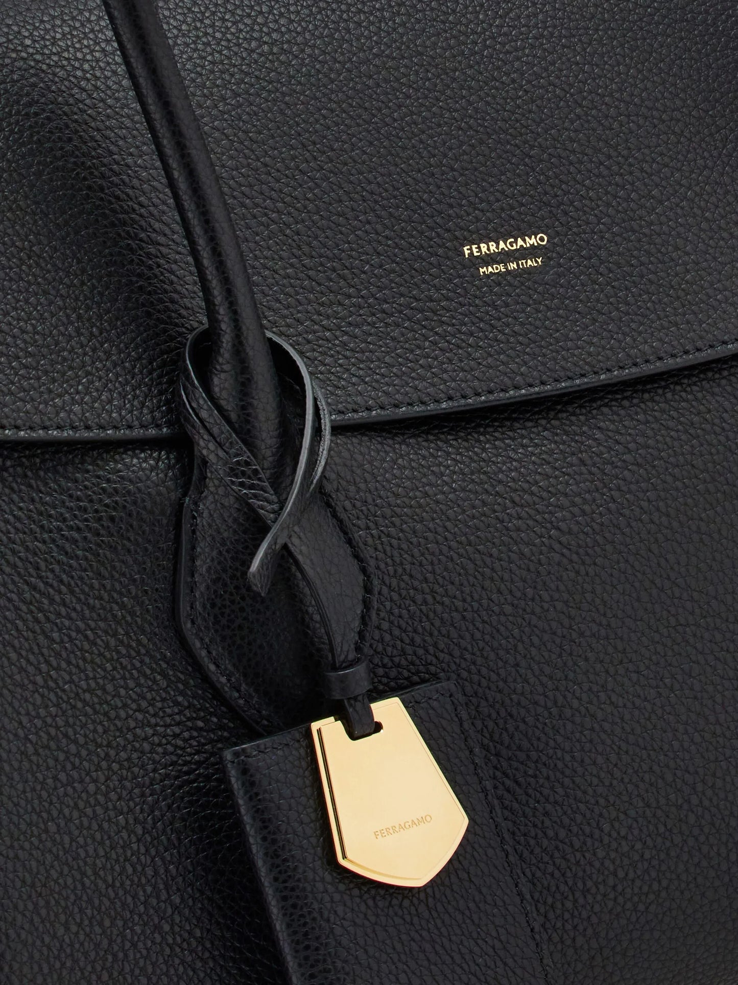 logo-plaque leather tote bag
