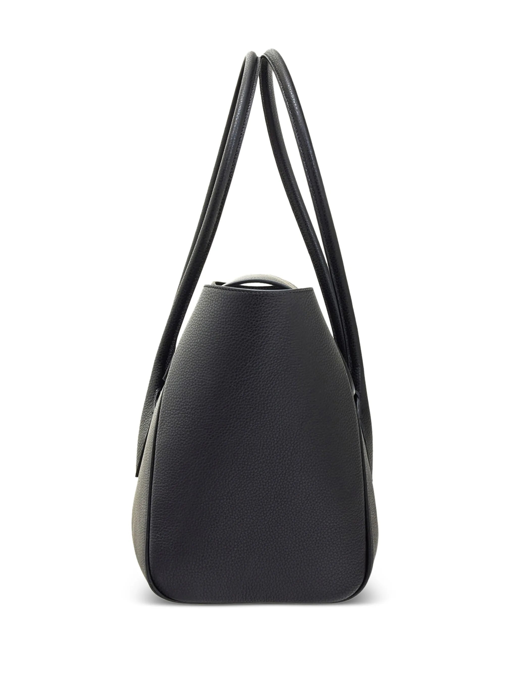 logo-plaque leather tote bag