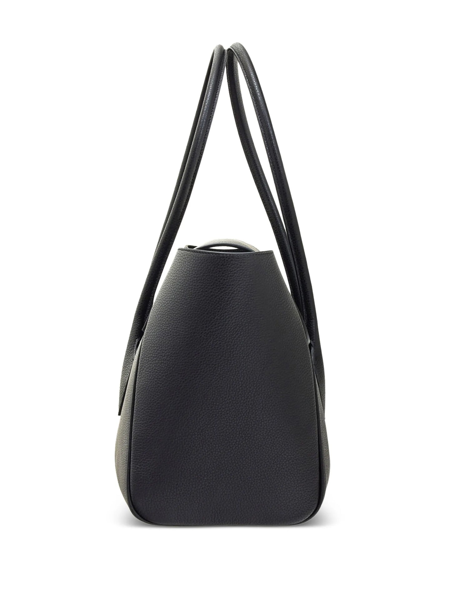 logo-plaque leather tote bag