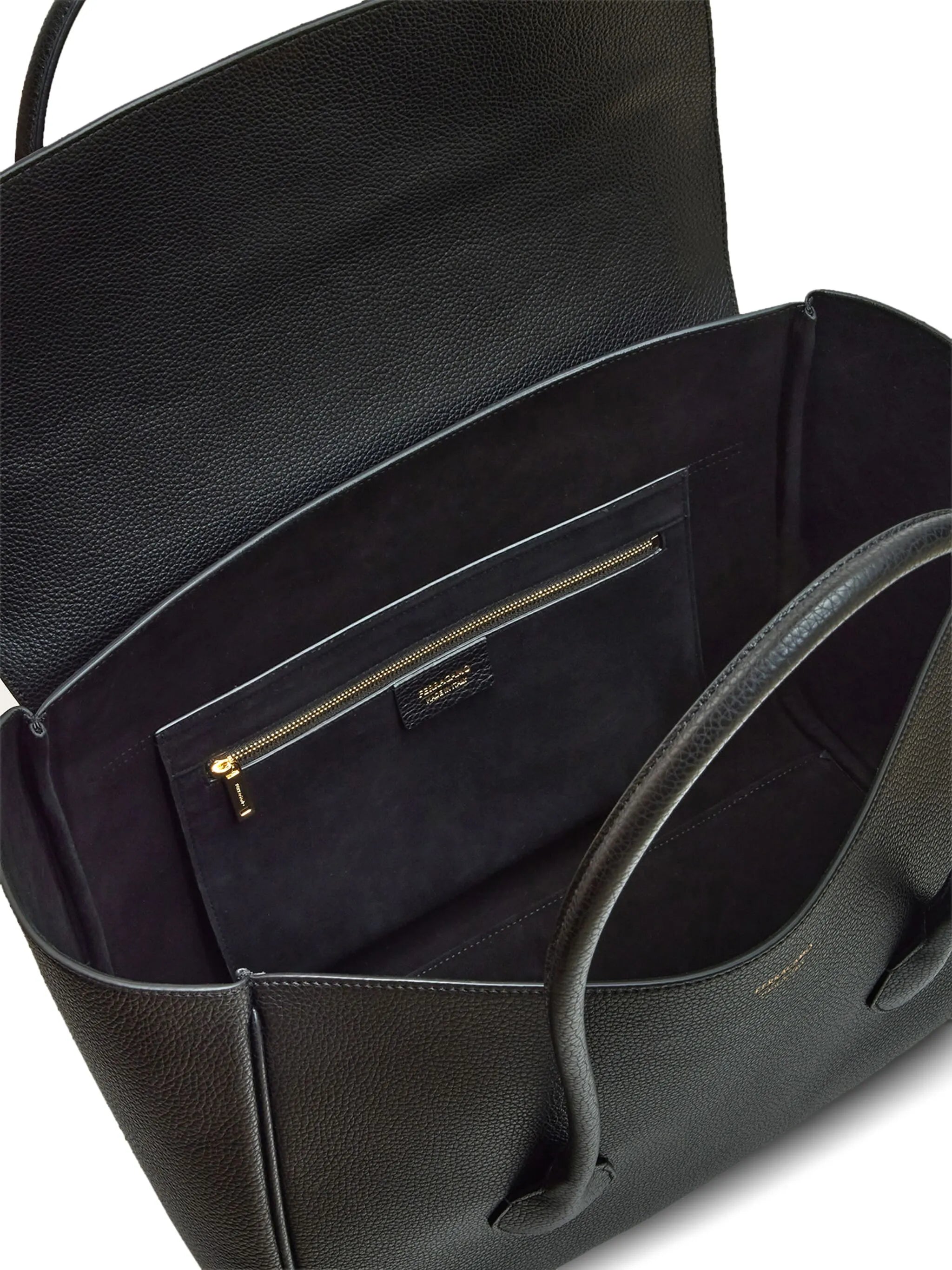 logo-plaque leather tote bag