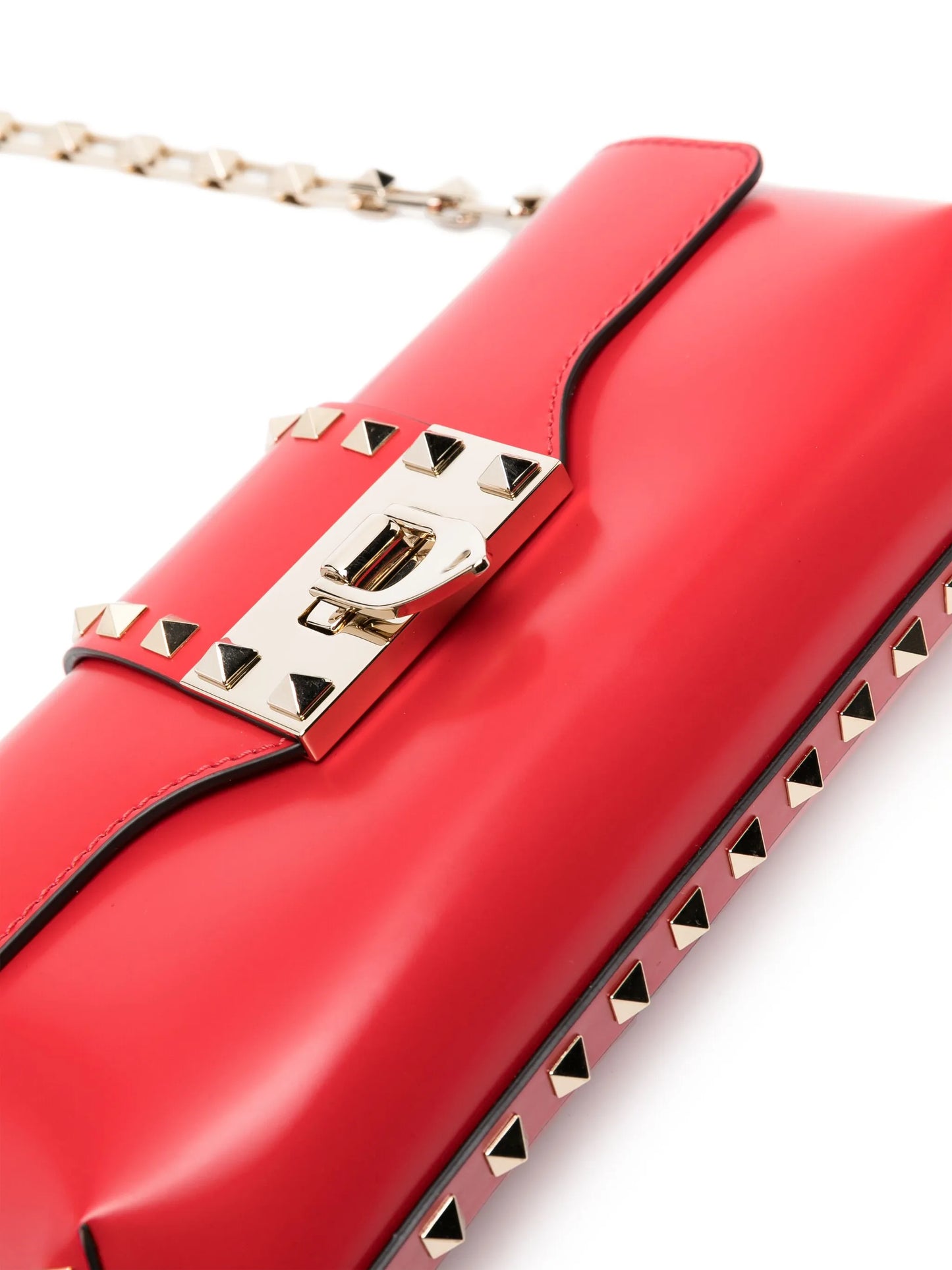 Rockstud leather shoulder bag