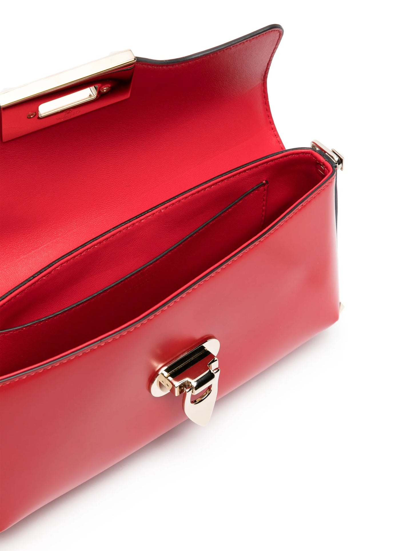 Rockstud leather shoulder bag