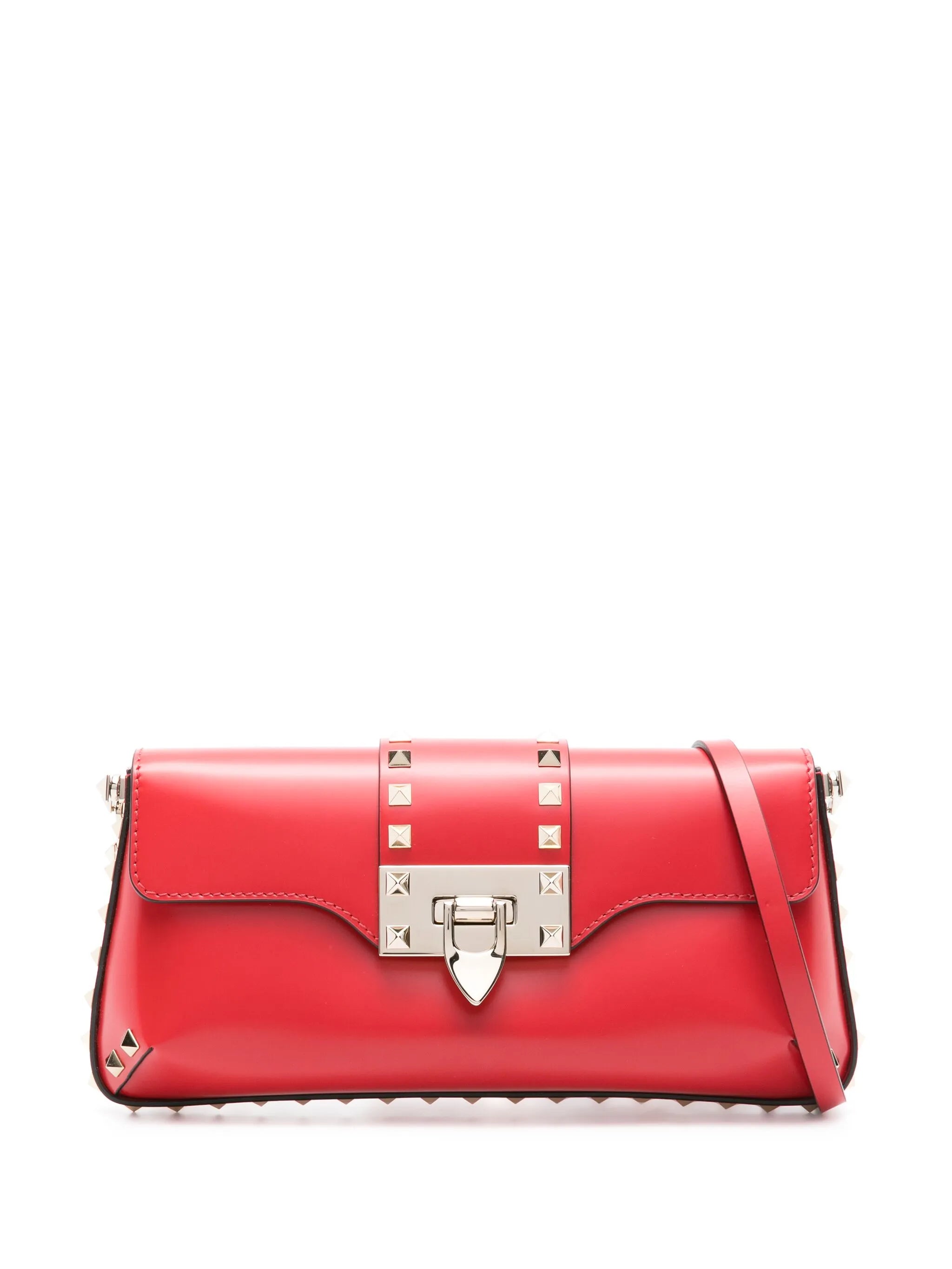Rockstud leather shoulder bag