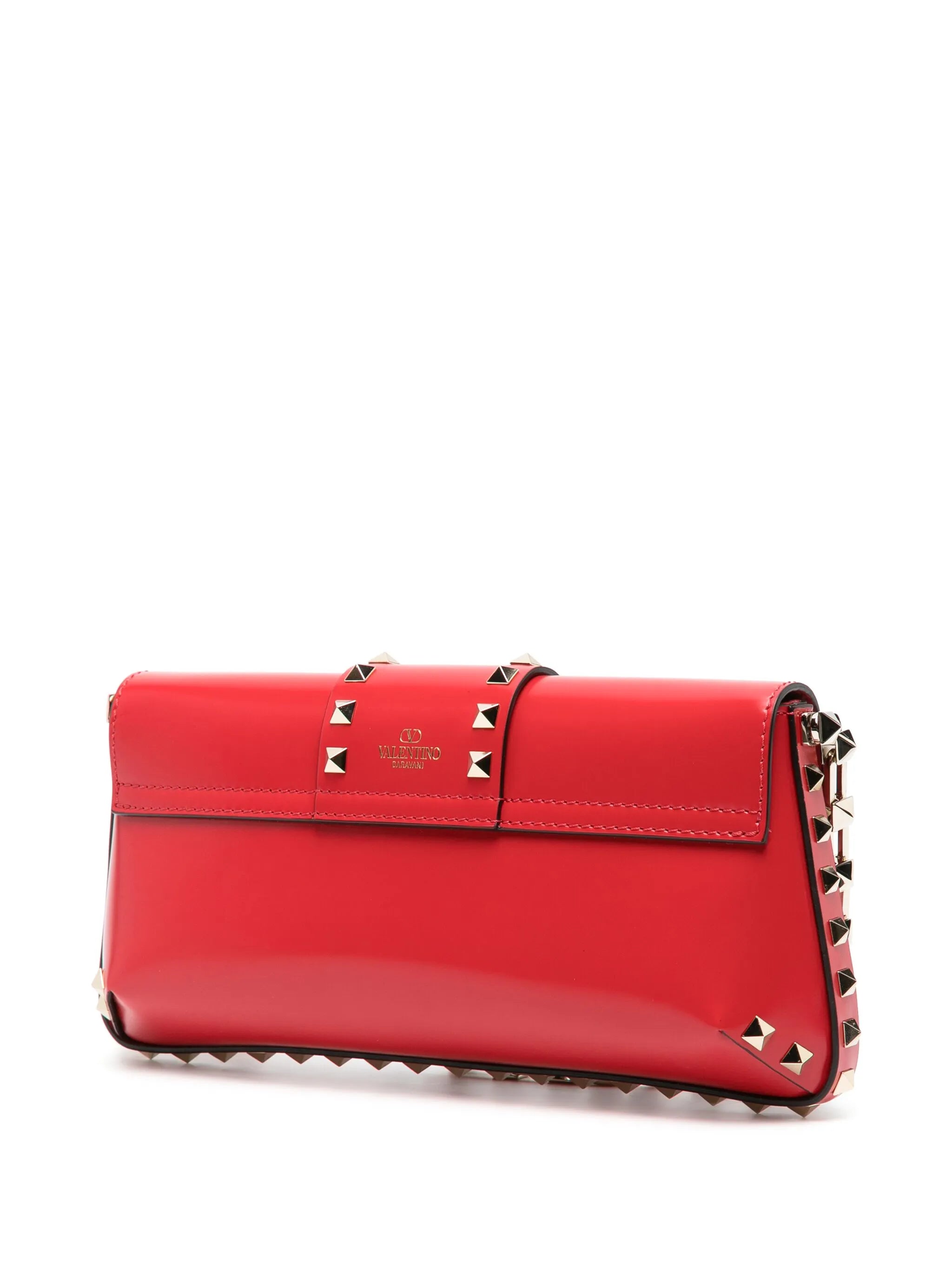 Rockstud leather shoulder bag