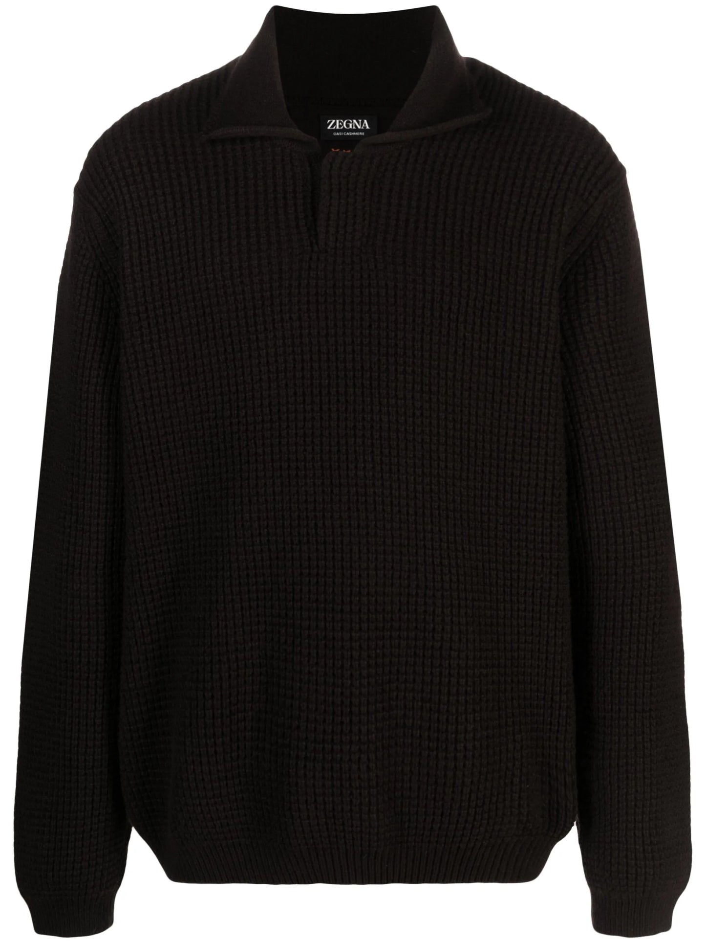 Oasi cashmere waffle-knit polo shirt
