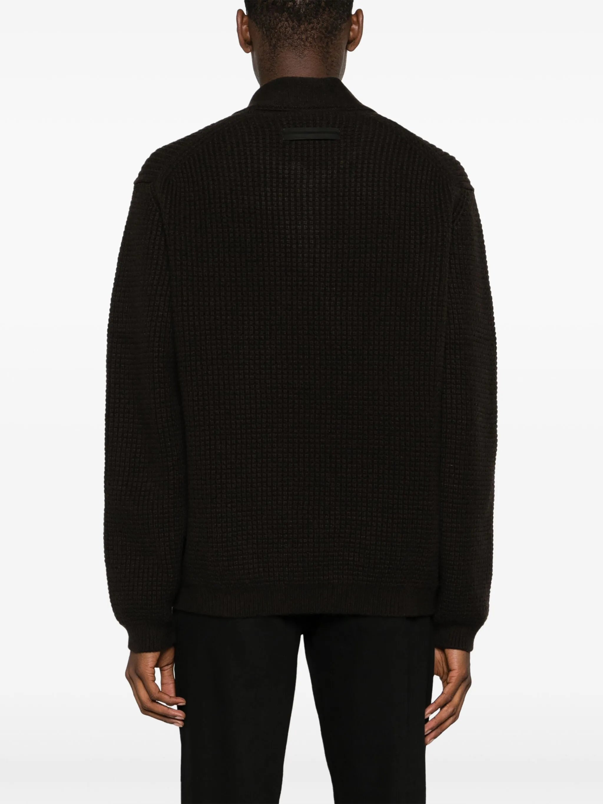 Oasi cashmere waffle-knit polo shirt