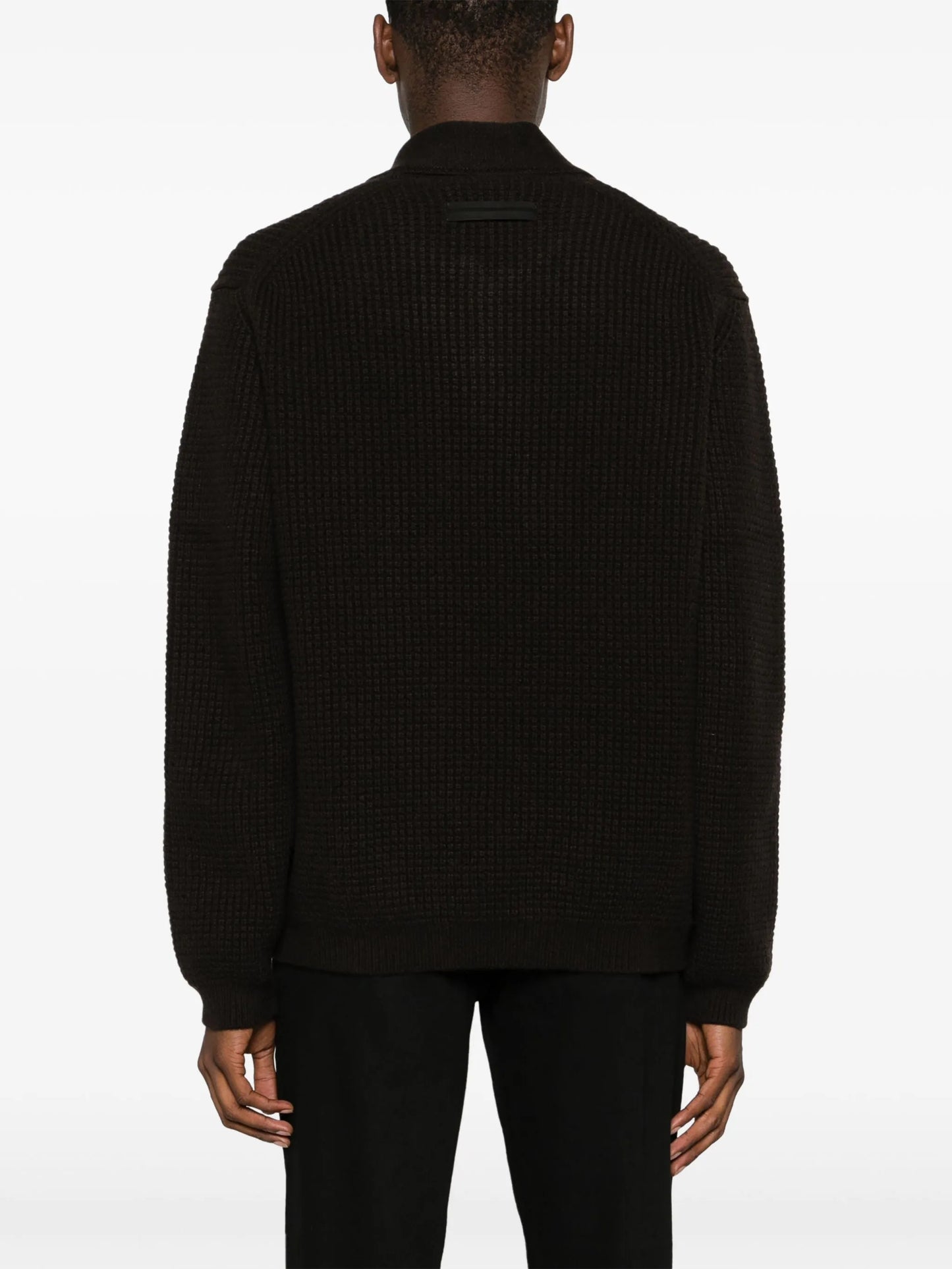 Oasi cashmere waffle-knit polo shirt