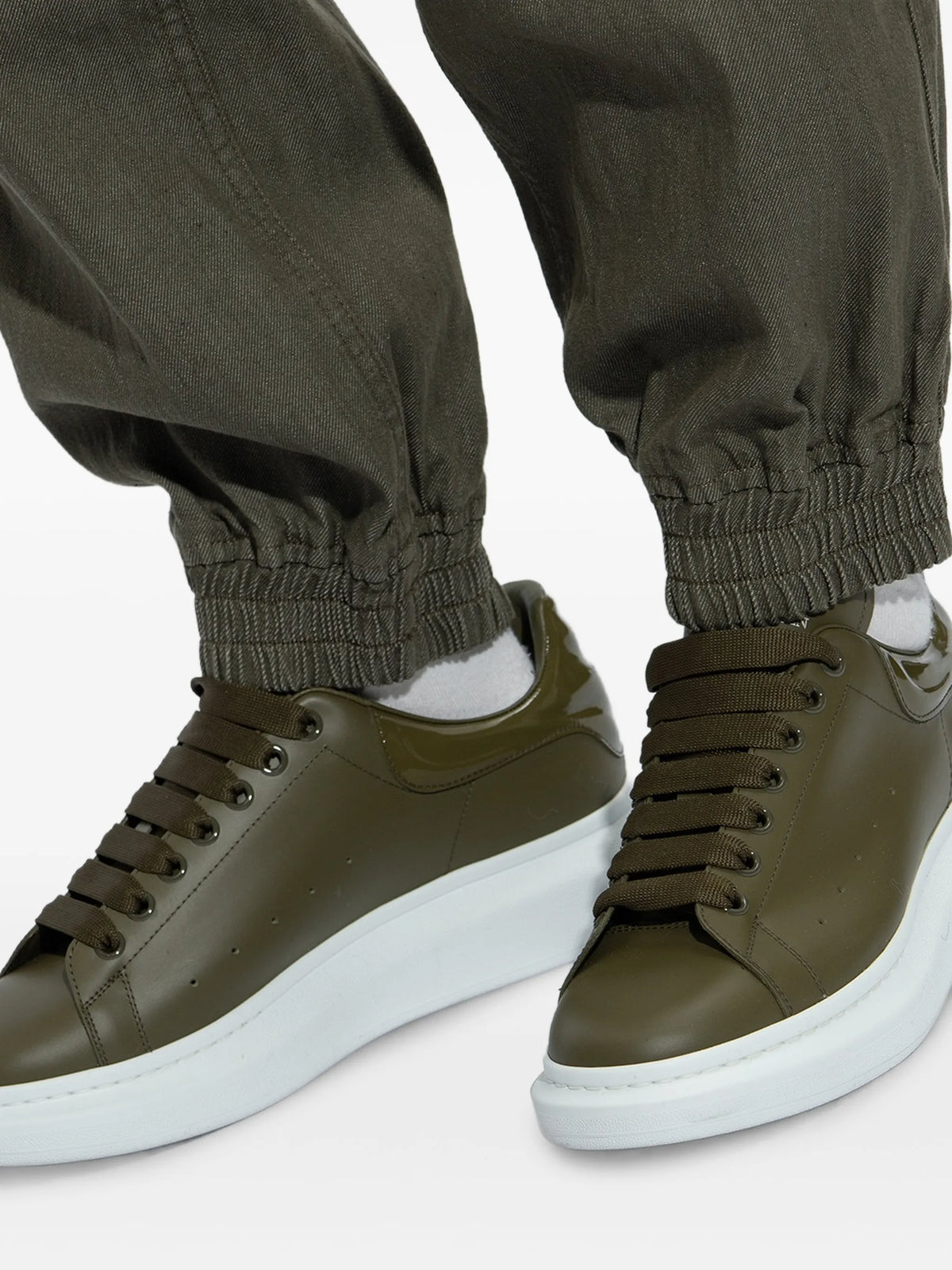 Oversized leather sneakers