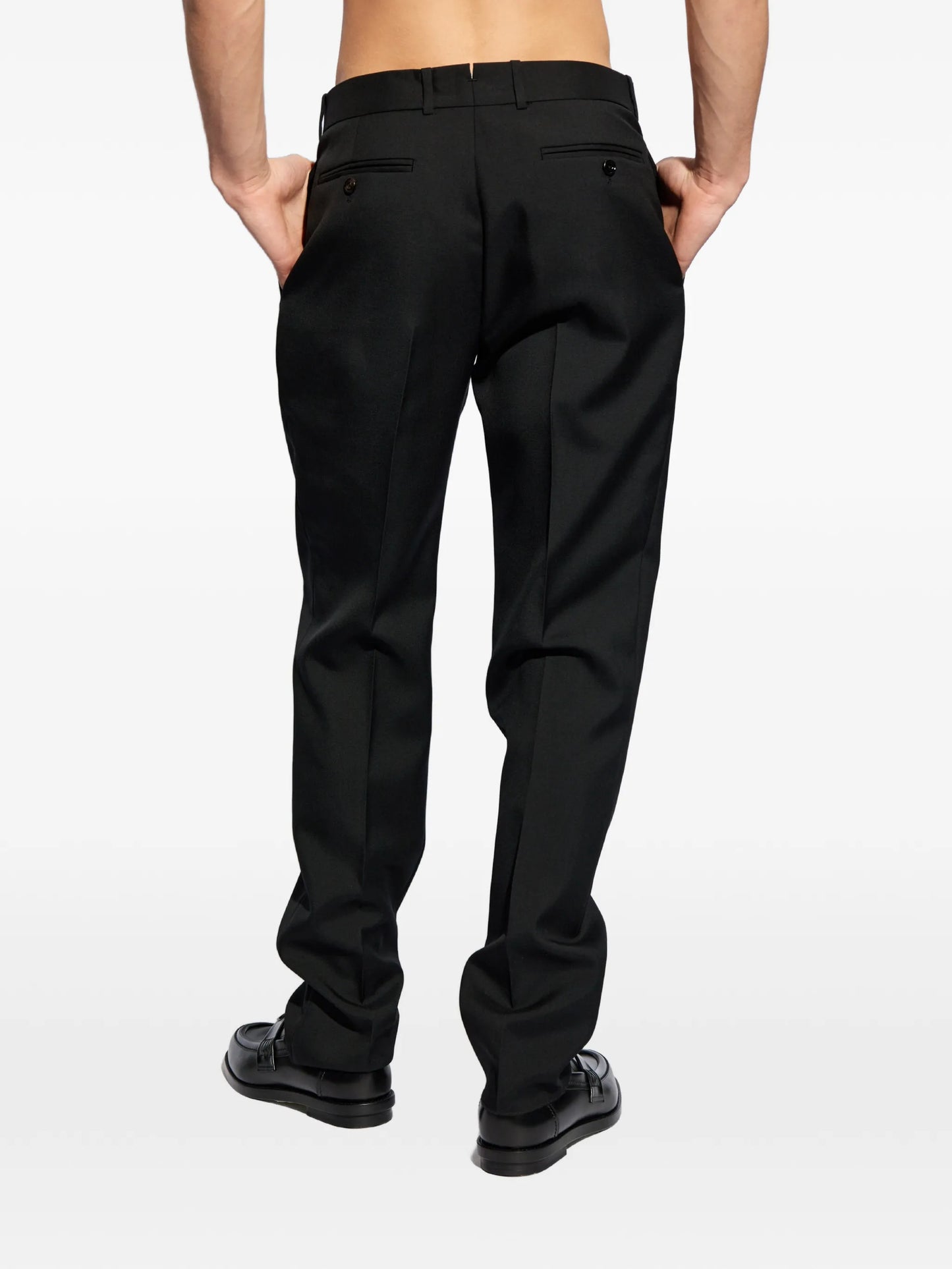 mid-rise tailored trousers