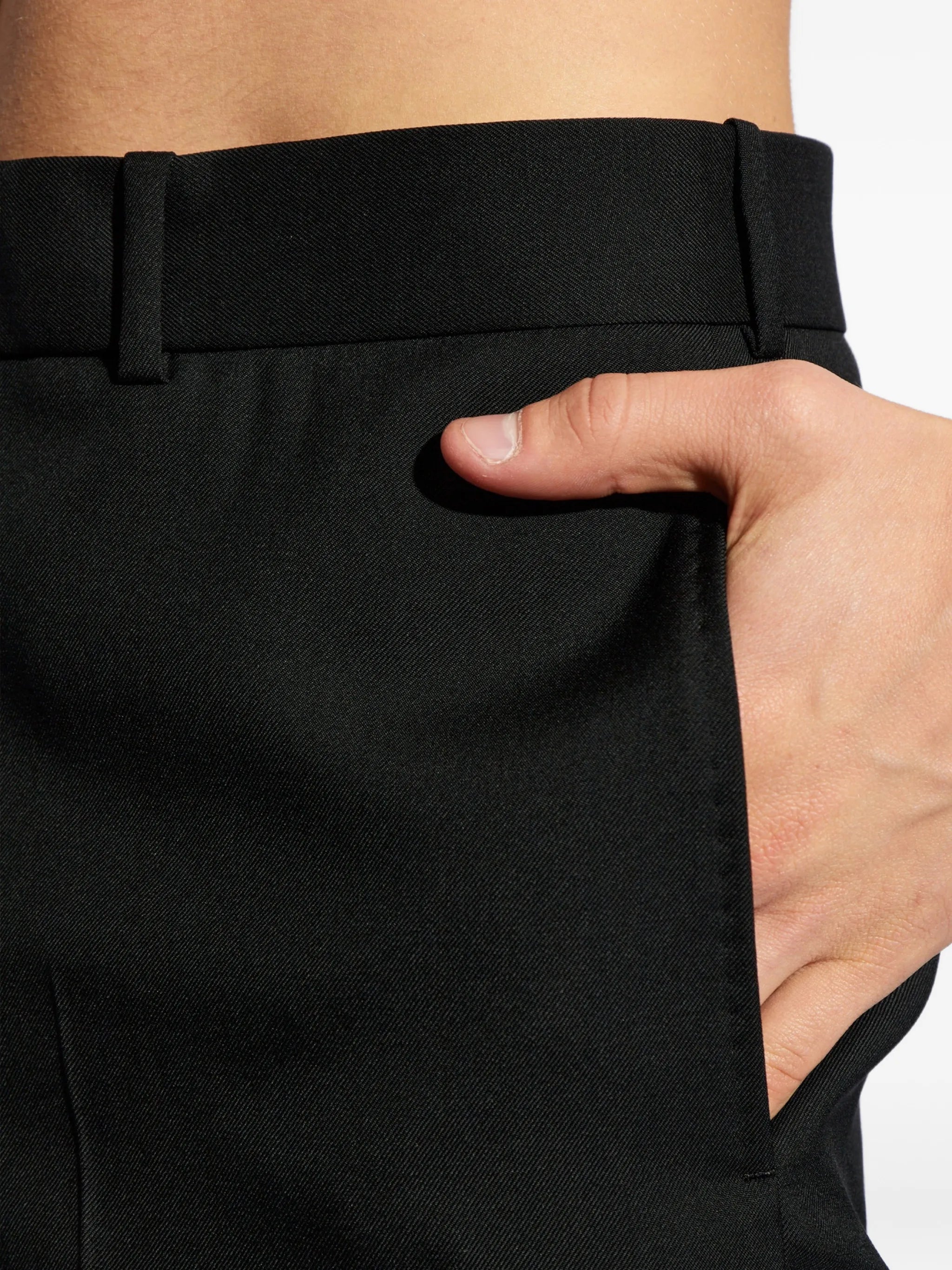 mid-rise tailored trousers