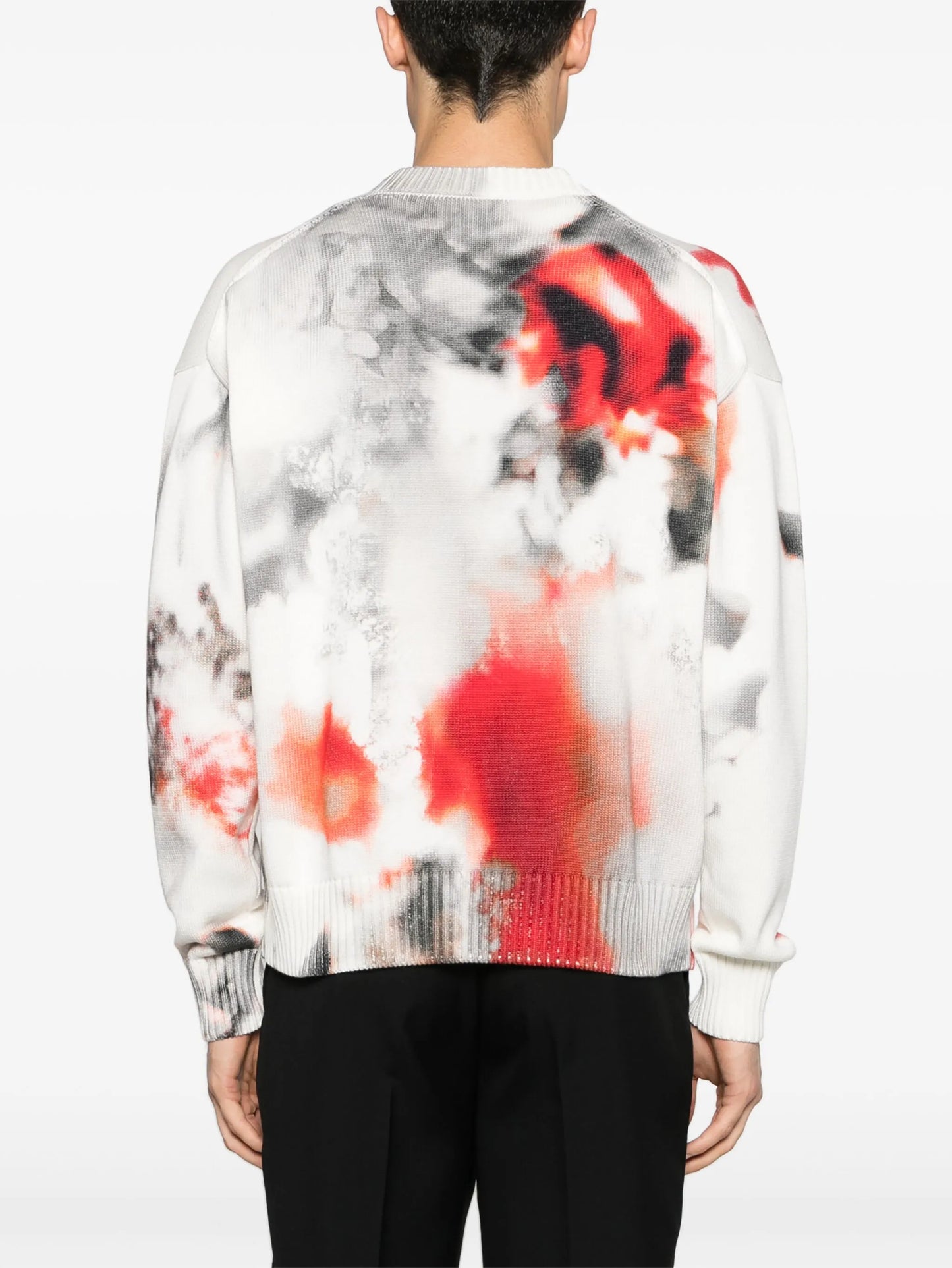 tie-dye intarsia-knit sweatshirt