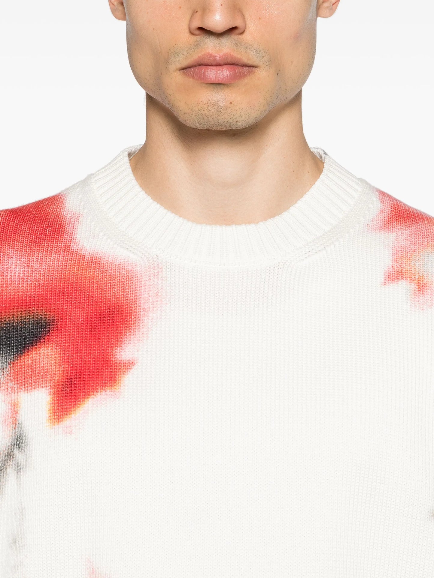 tie-dye intarsia-knit sweatshirt
