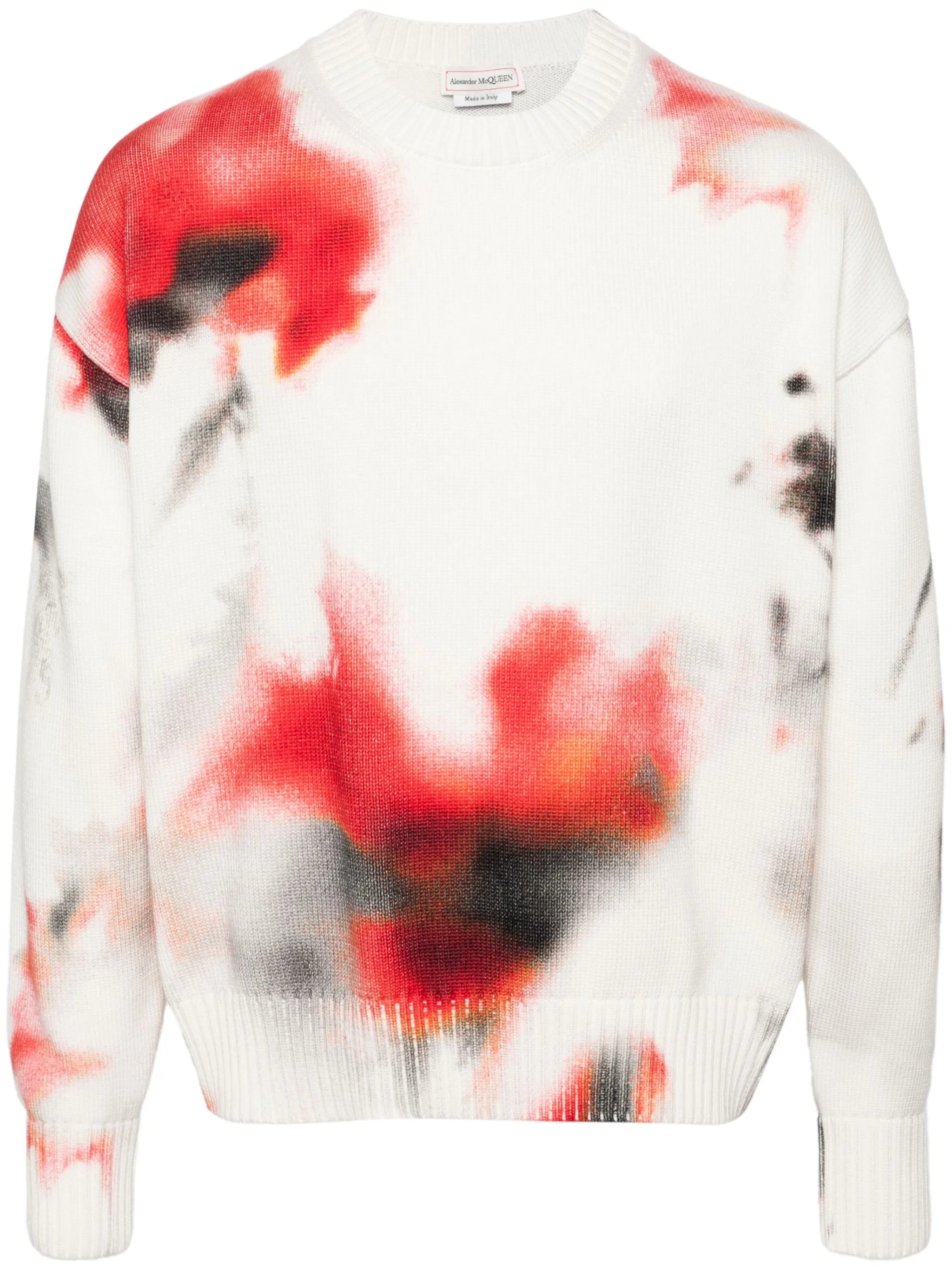 tie-dye intarsia-knit sweatshirt