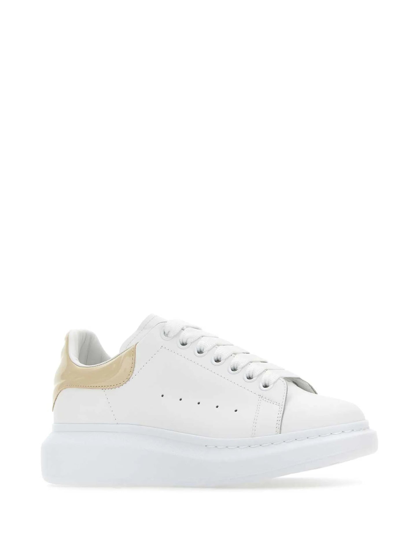Oversized lace-up leather sneakers