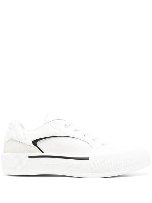 Skate Deck Plimsoll leather sneakers