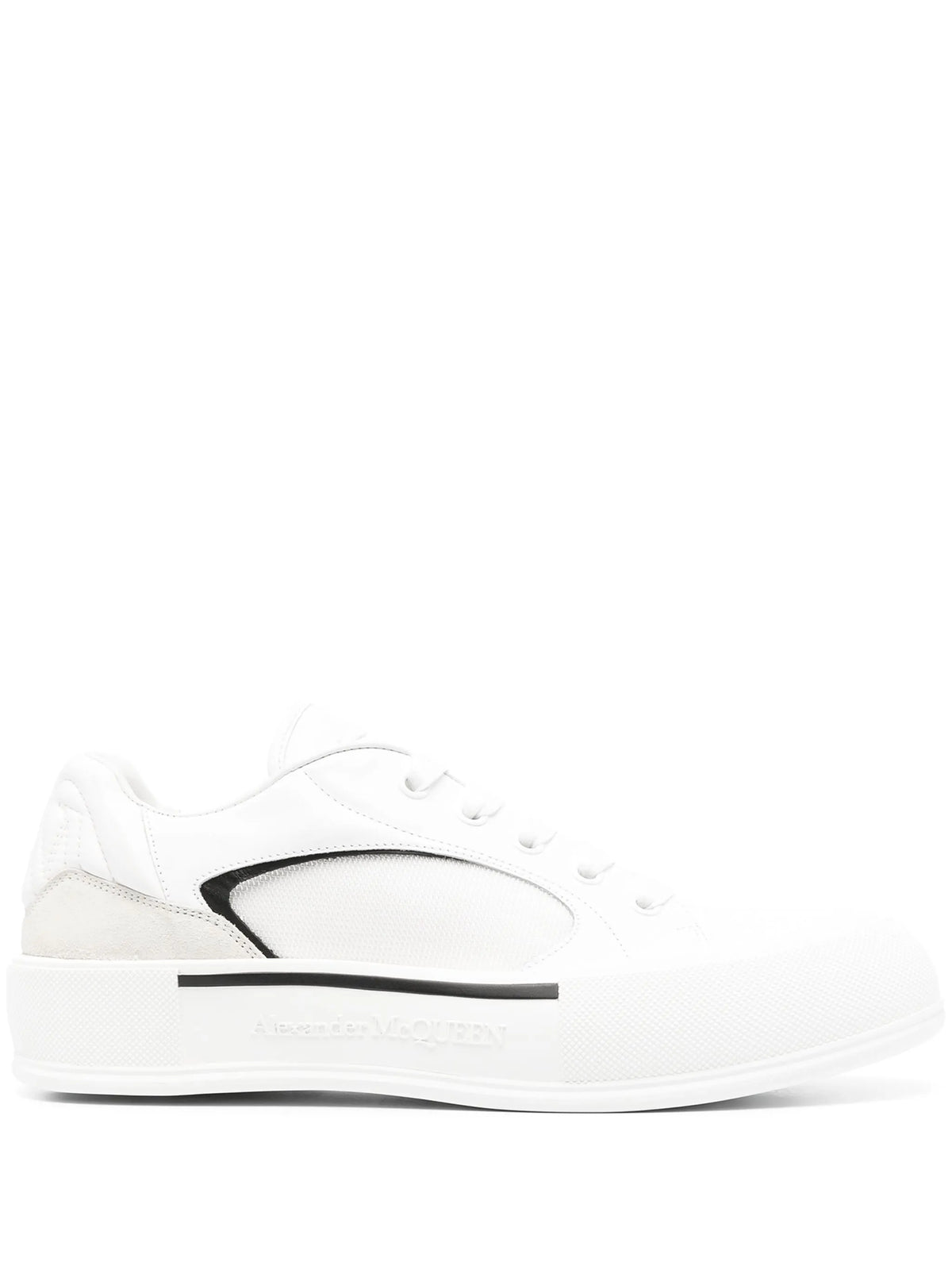 Skate Deck Plimsoll leather sneakers
