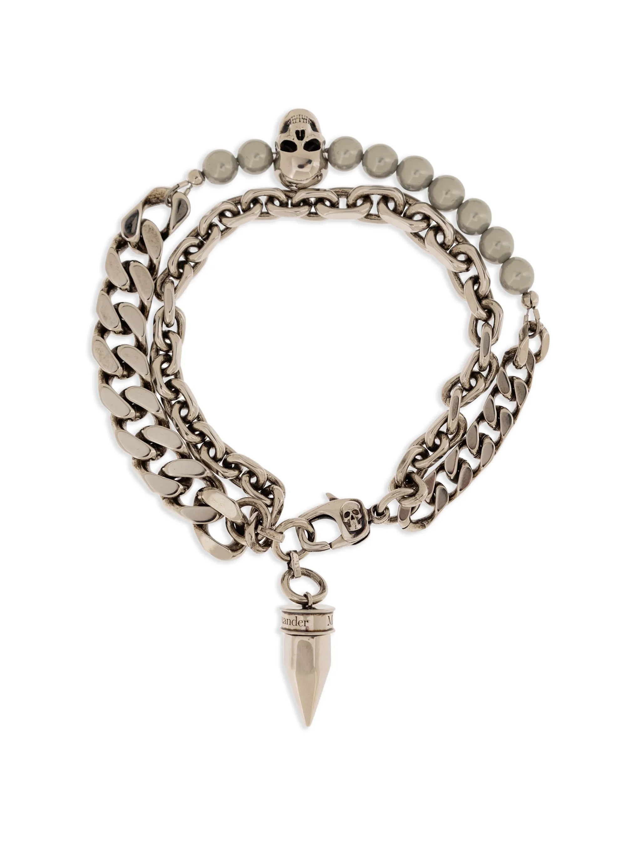 Skull chain-link bracelet