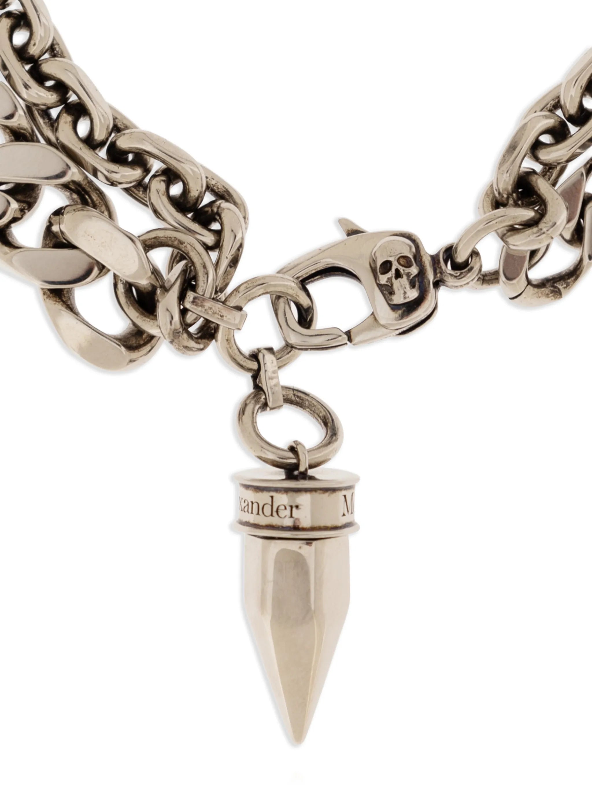 Skull chain-link bracelet