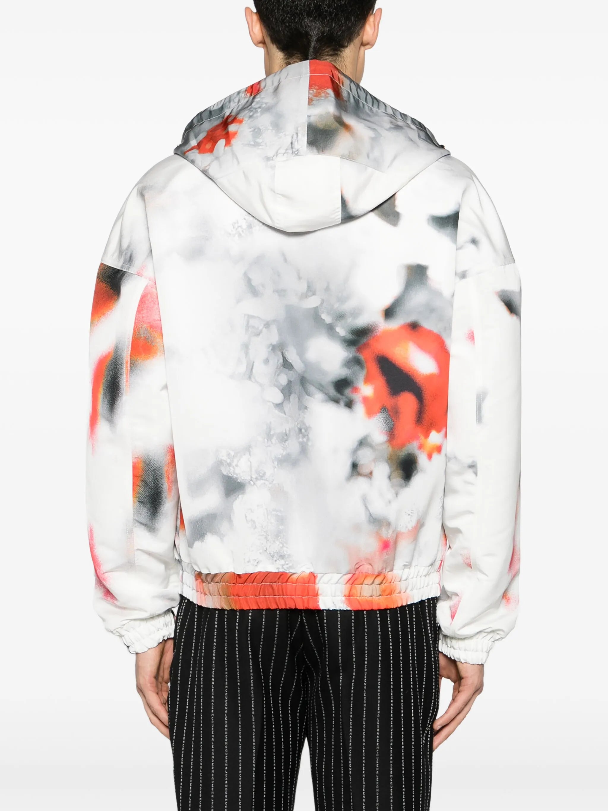 Obscured Flower hooded windbreaker