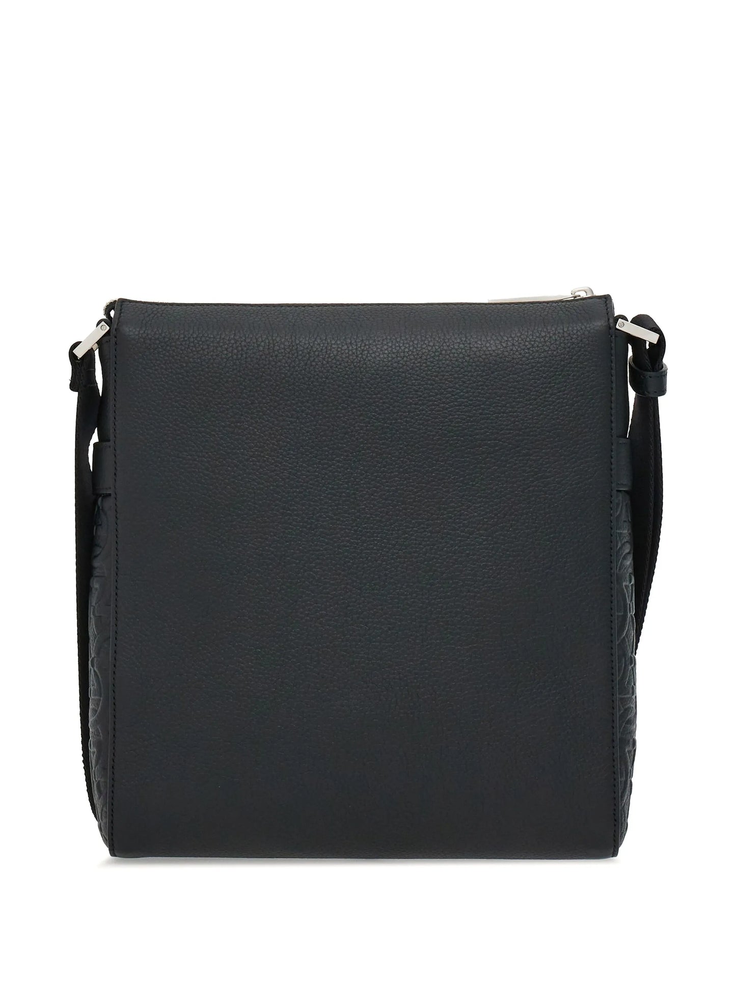 Gancini-embossed leather messenger bag