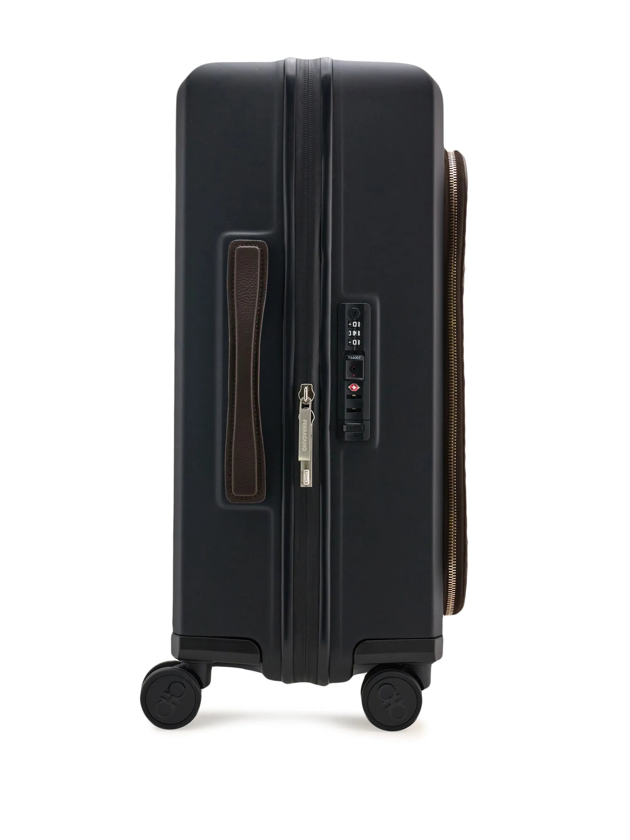 Gancini-embossed leather luggage