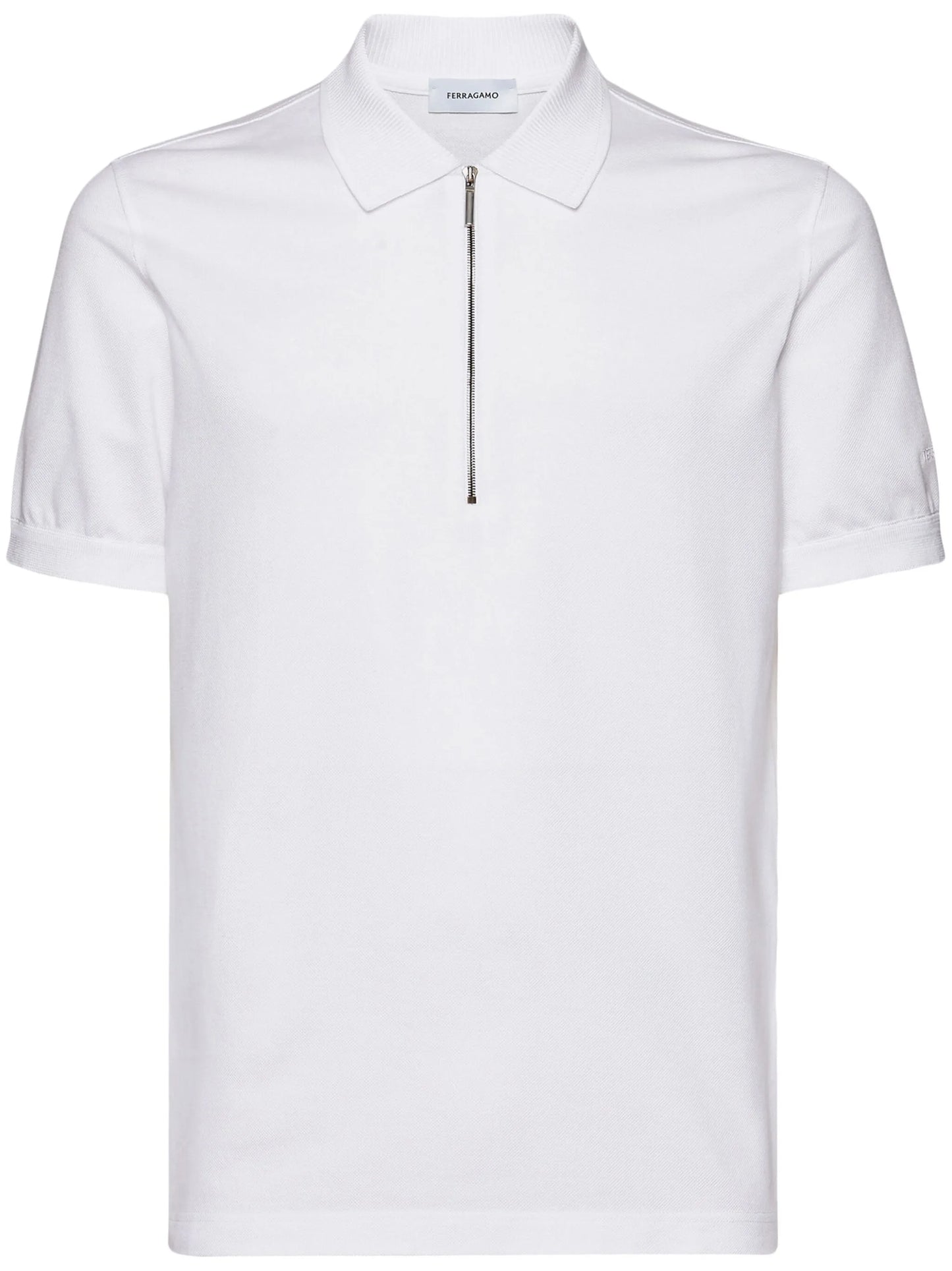 half-zip cotton polo shirt