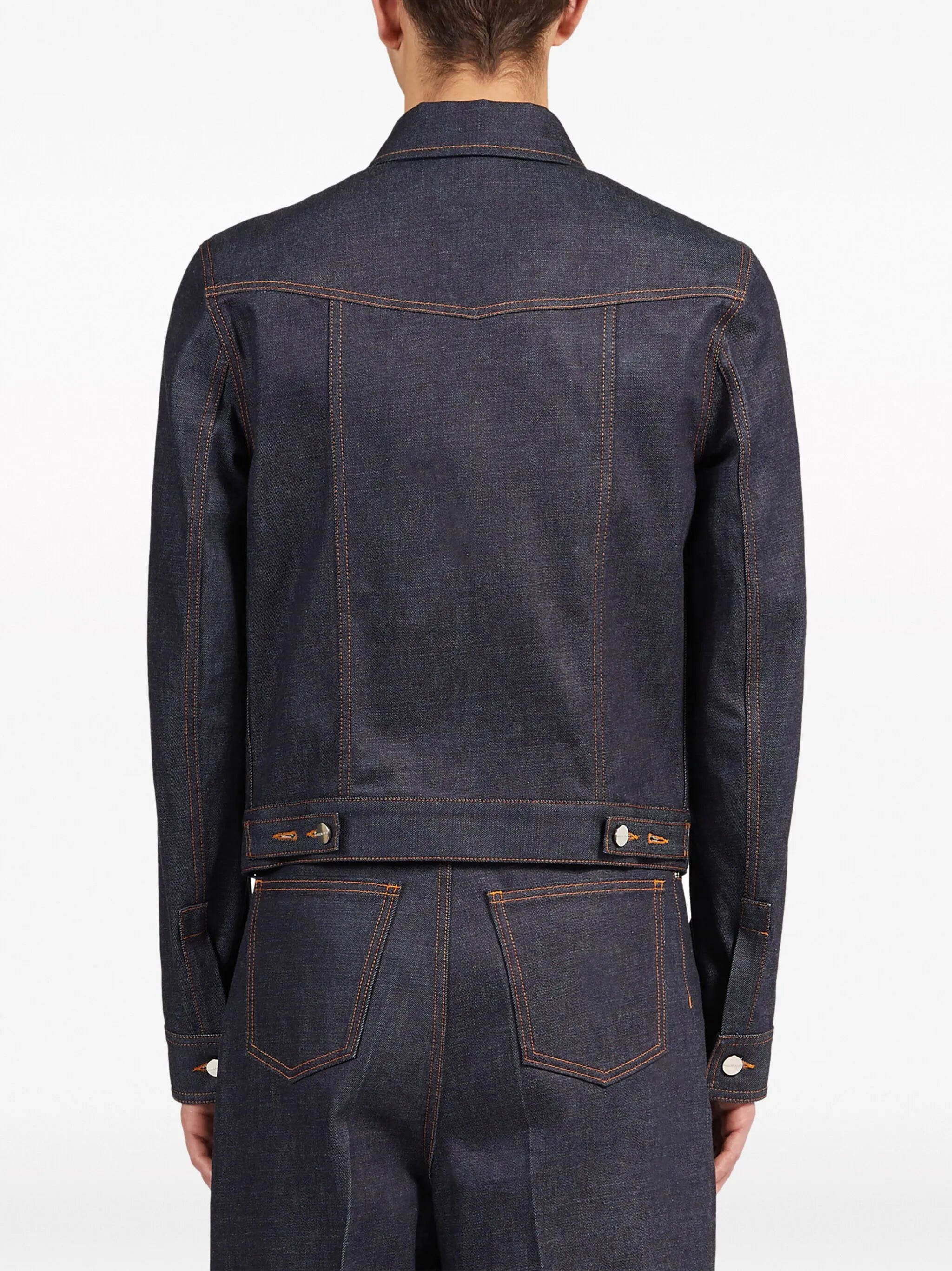 logo-buttons cotton denim jacket