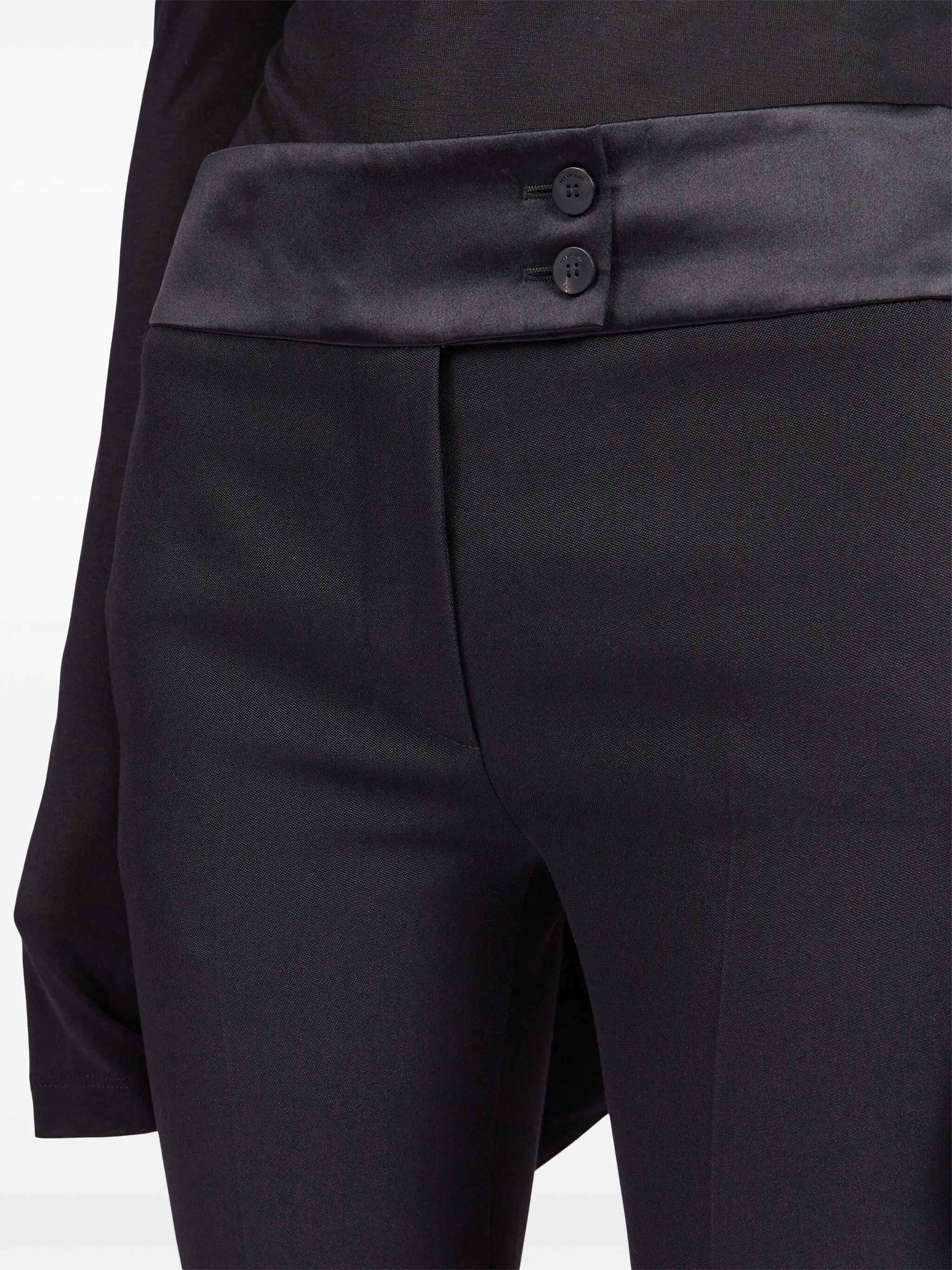 Tuxedo straight-leg tailored trousers