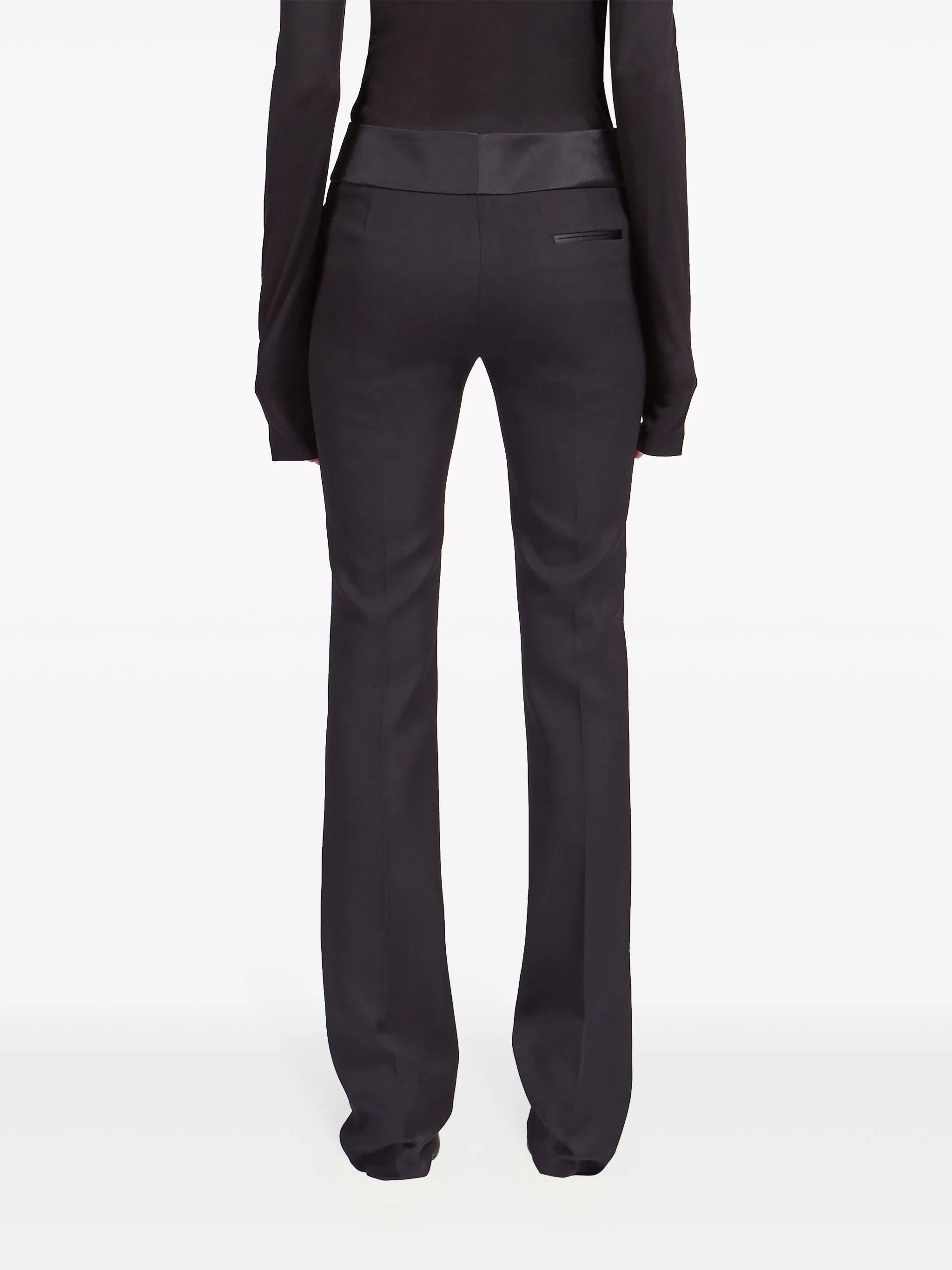 Tuxedo straight-leg tailored trousers