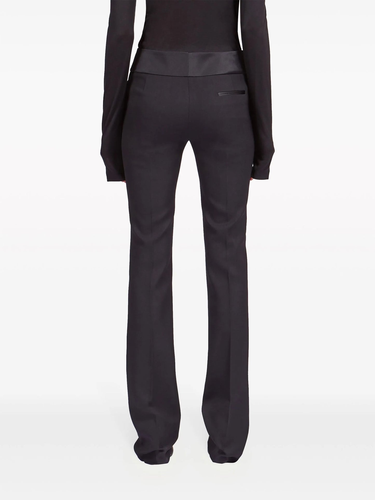 Tuxedo straight-leg tailored trousers
