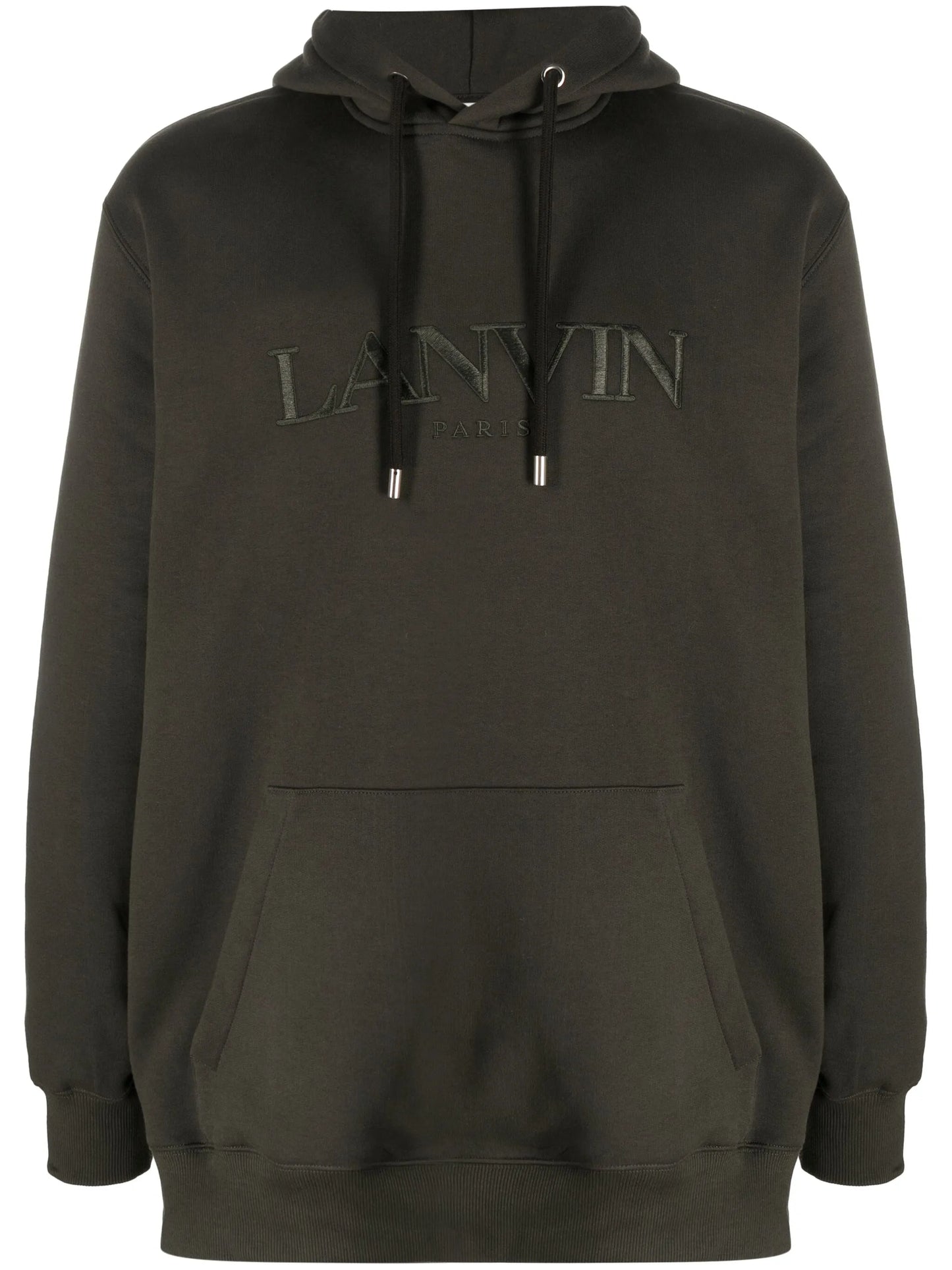 logo-embroidered cotton hoodie
