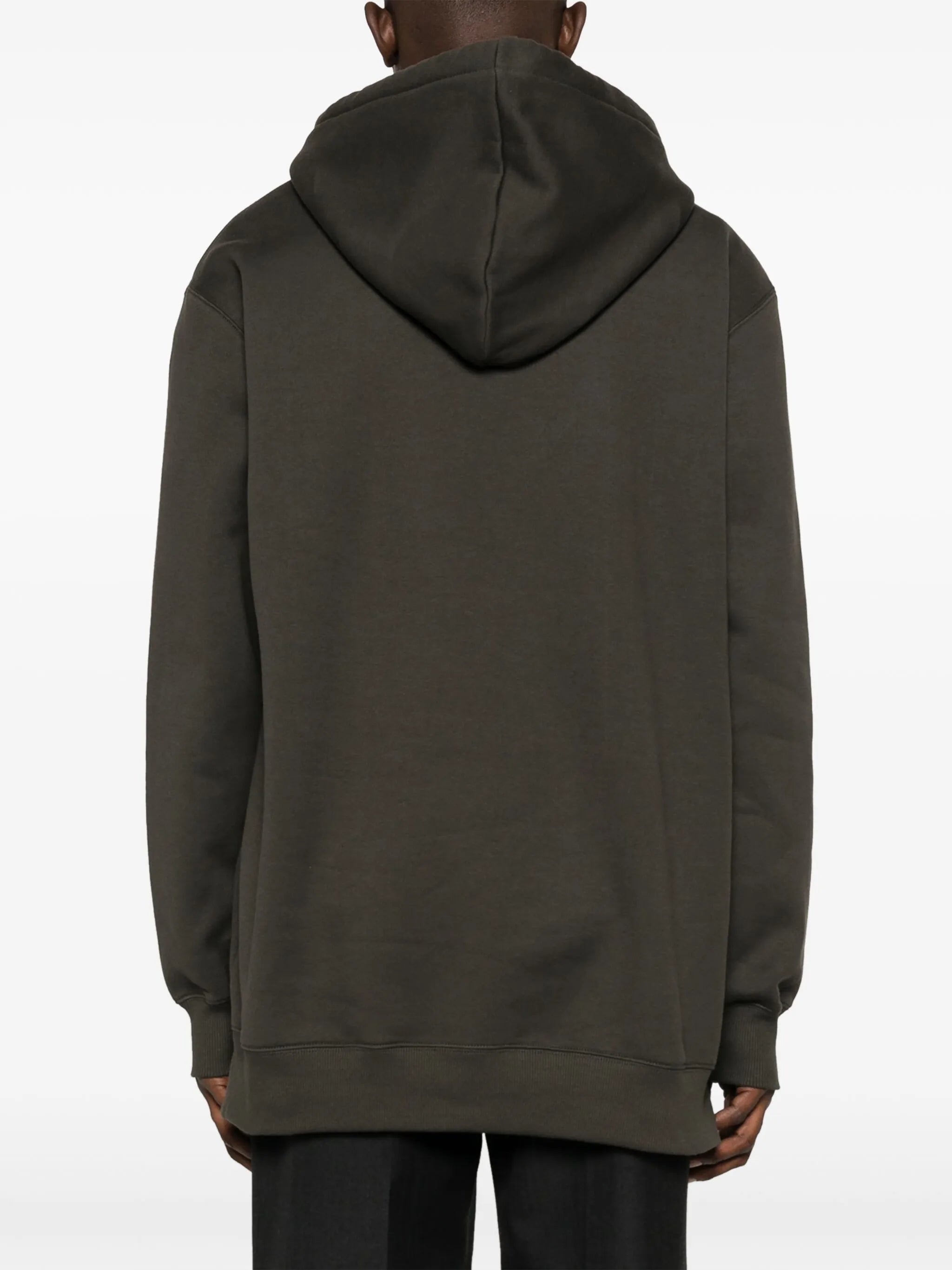 logo-embroidered cotton hoodie