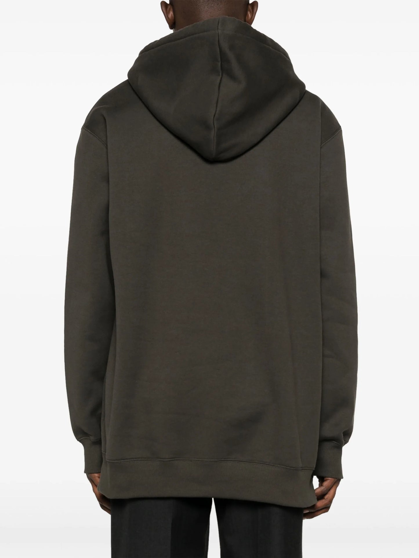 logo-embroidered cotton hoodie