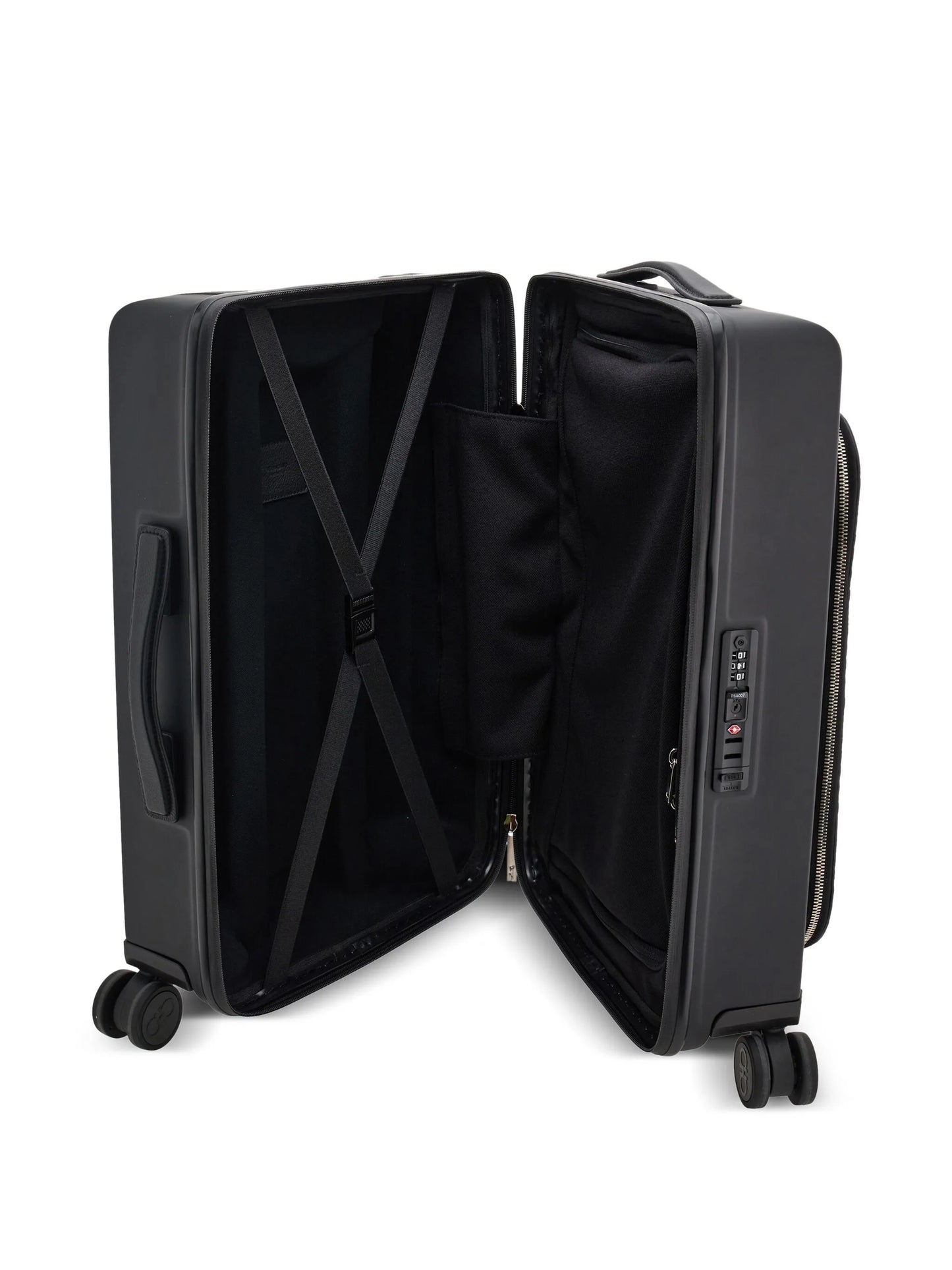 Gancini embossed leather luggage