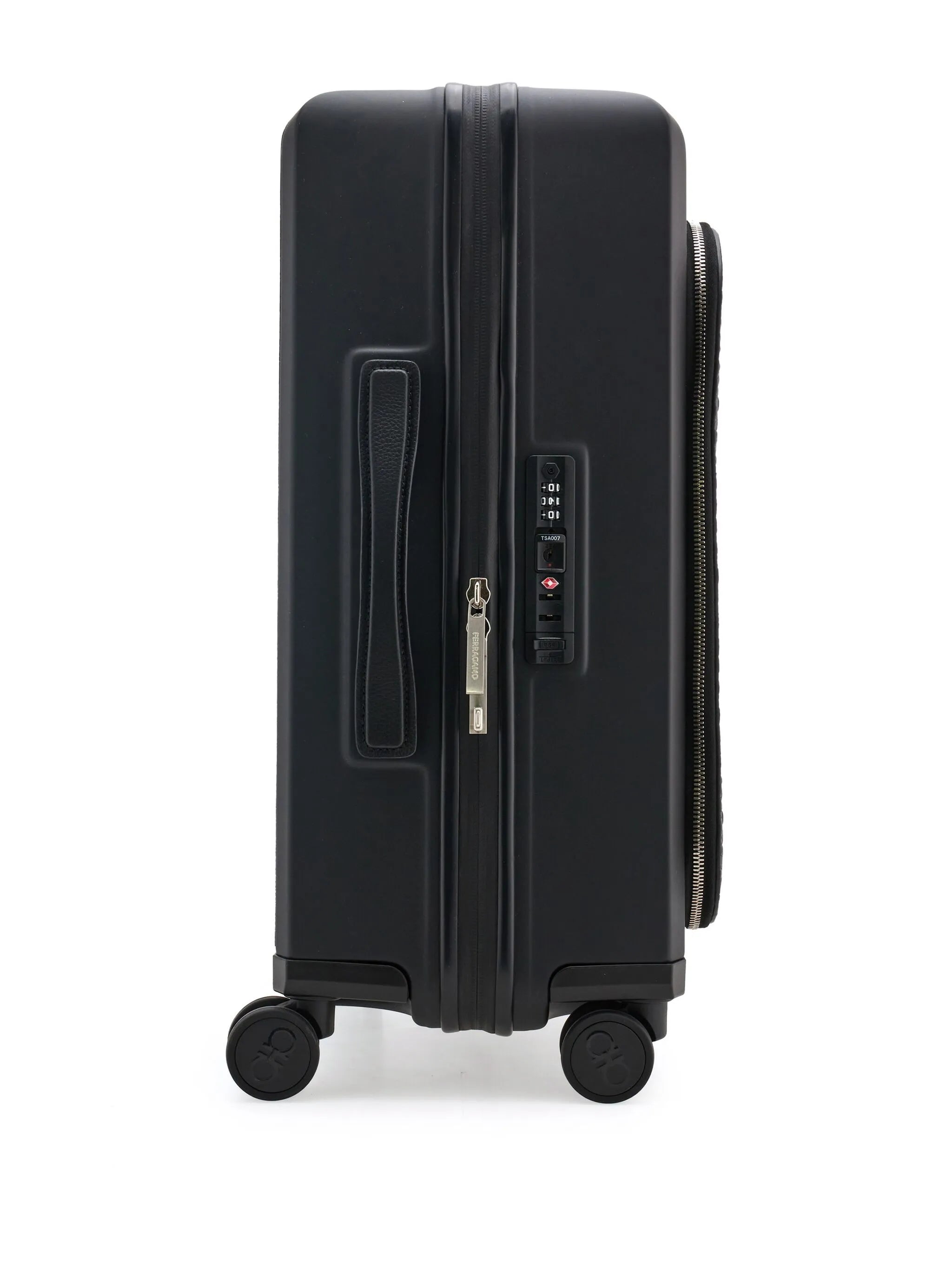 Gancini embossed leather luggage