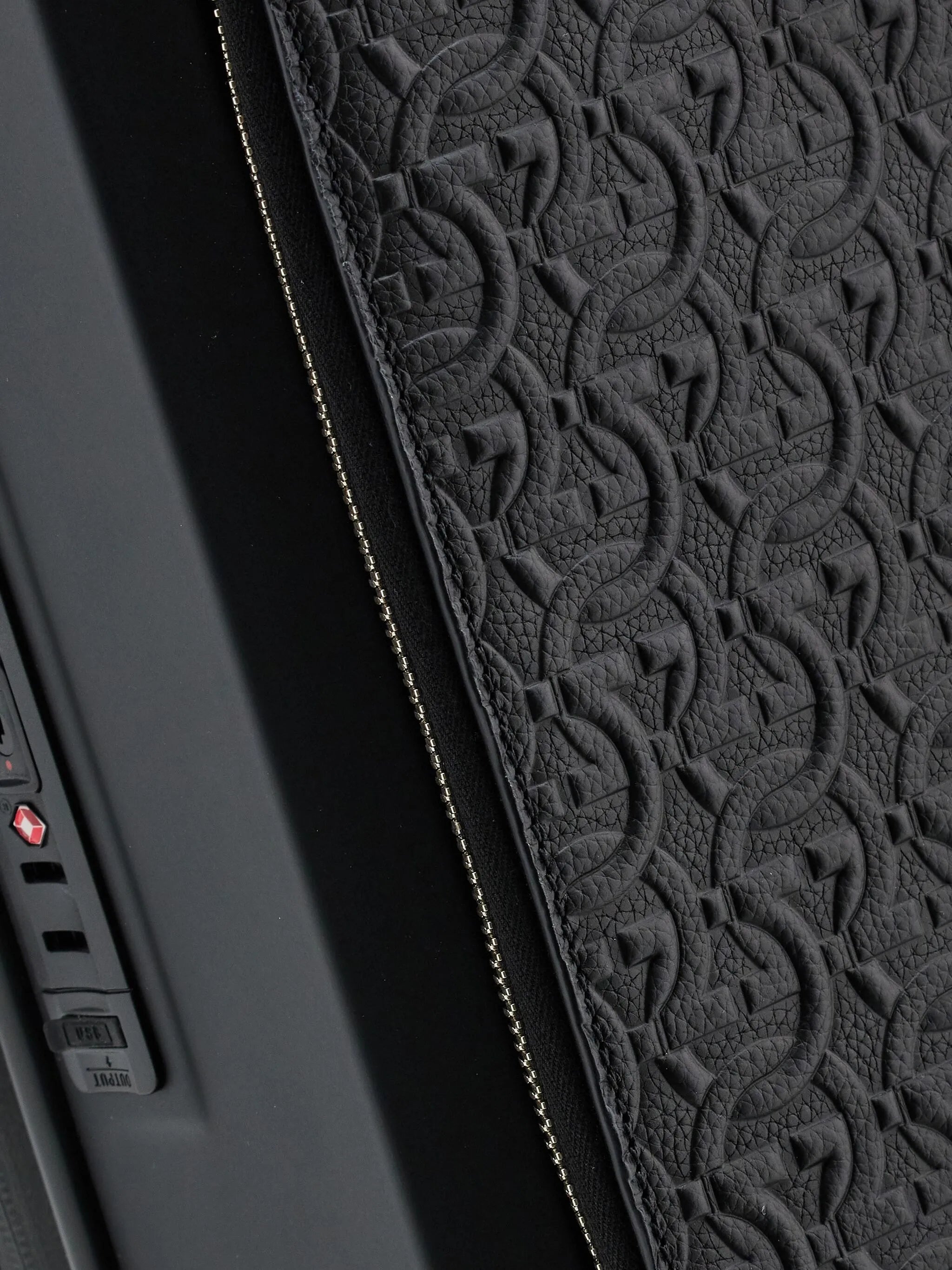 Gancini embossed leather luggage