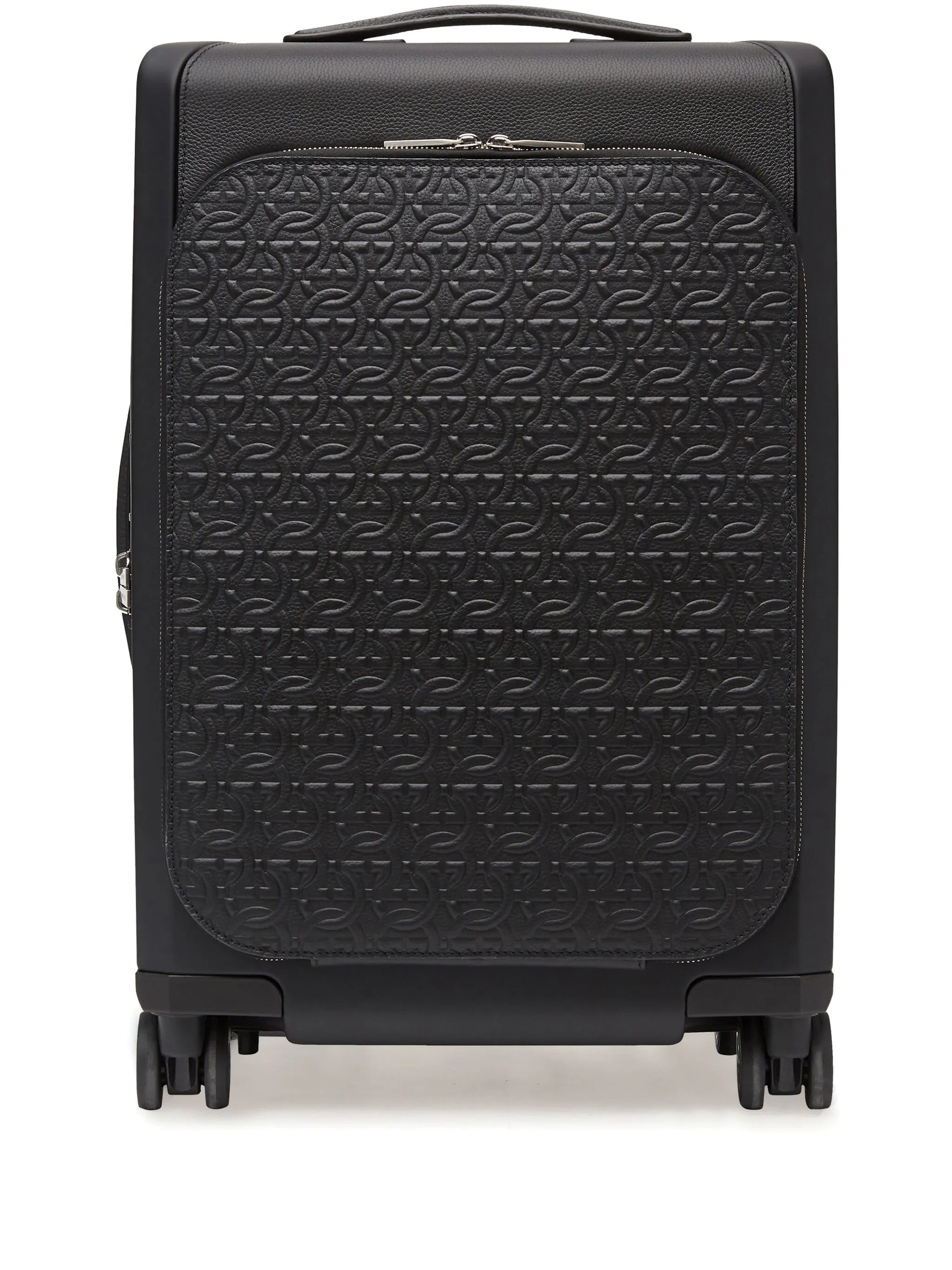 Gancini embossed leather luggage