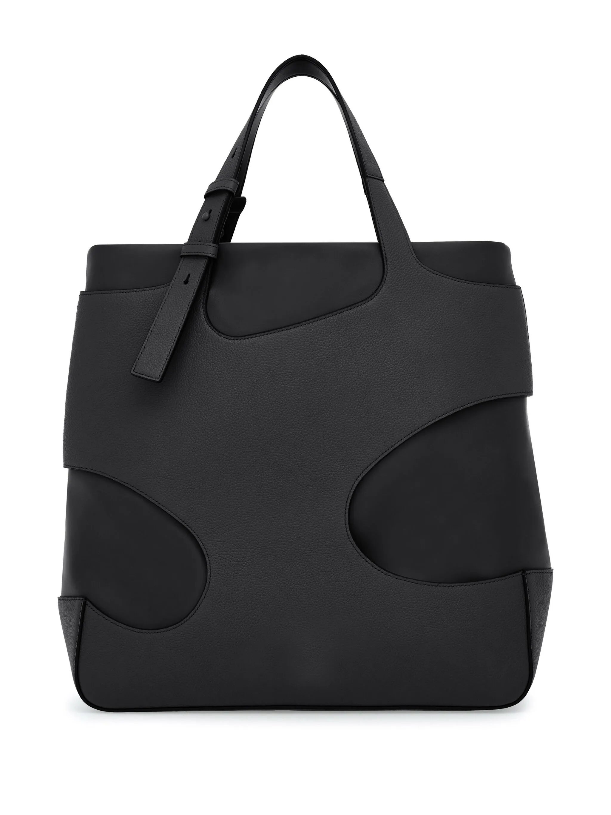 cut-out detail padded tote bag