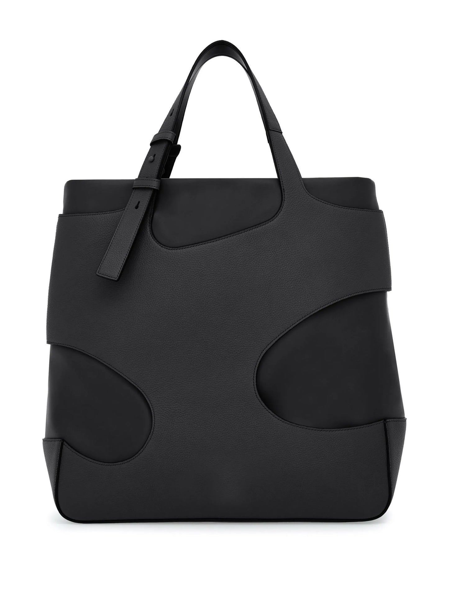 cut-out detail padded tote bag