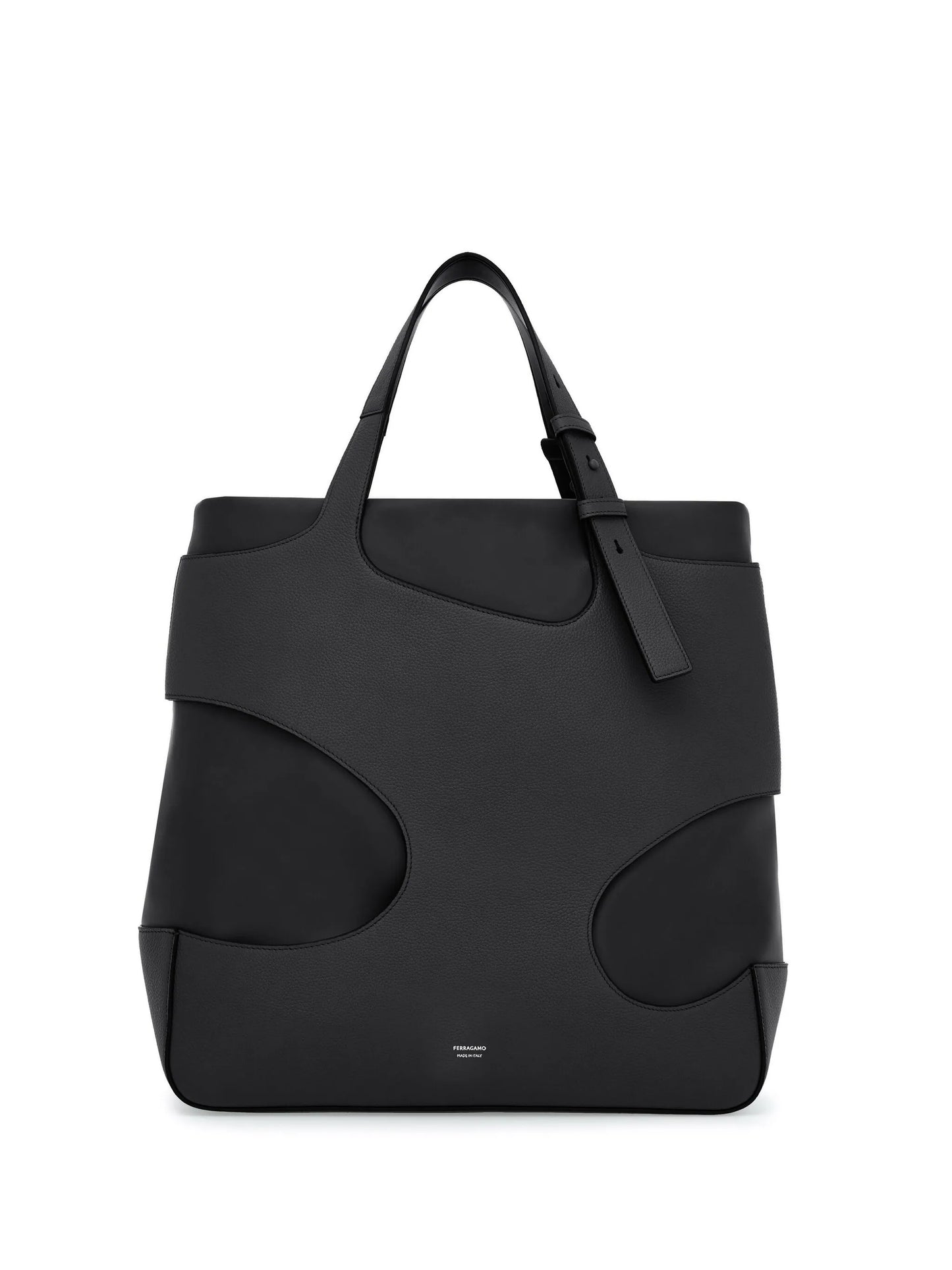 cut-out detail padded tote bag