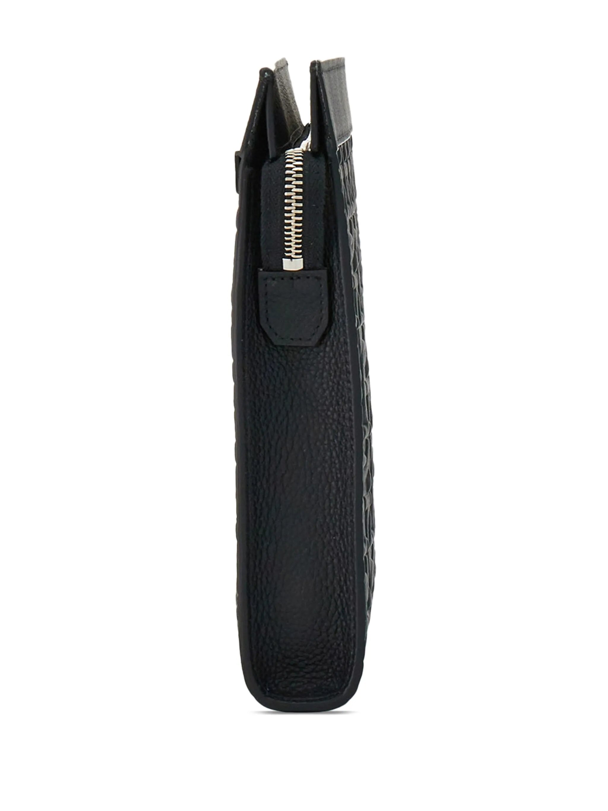 Gancini logo-embossed clutch bag