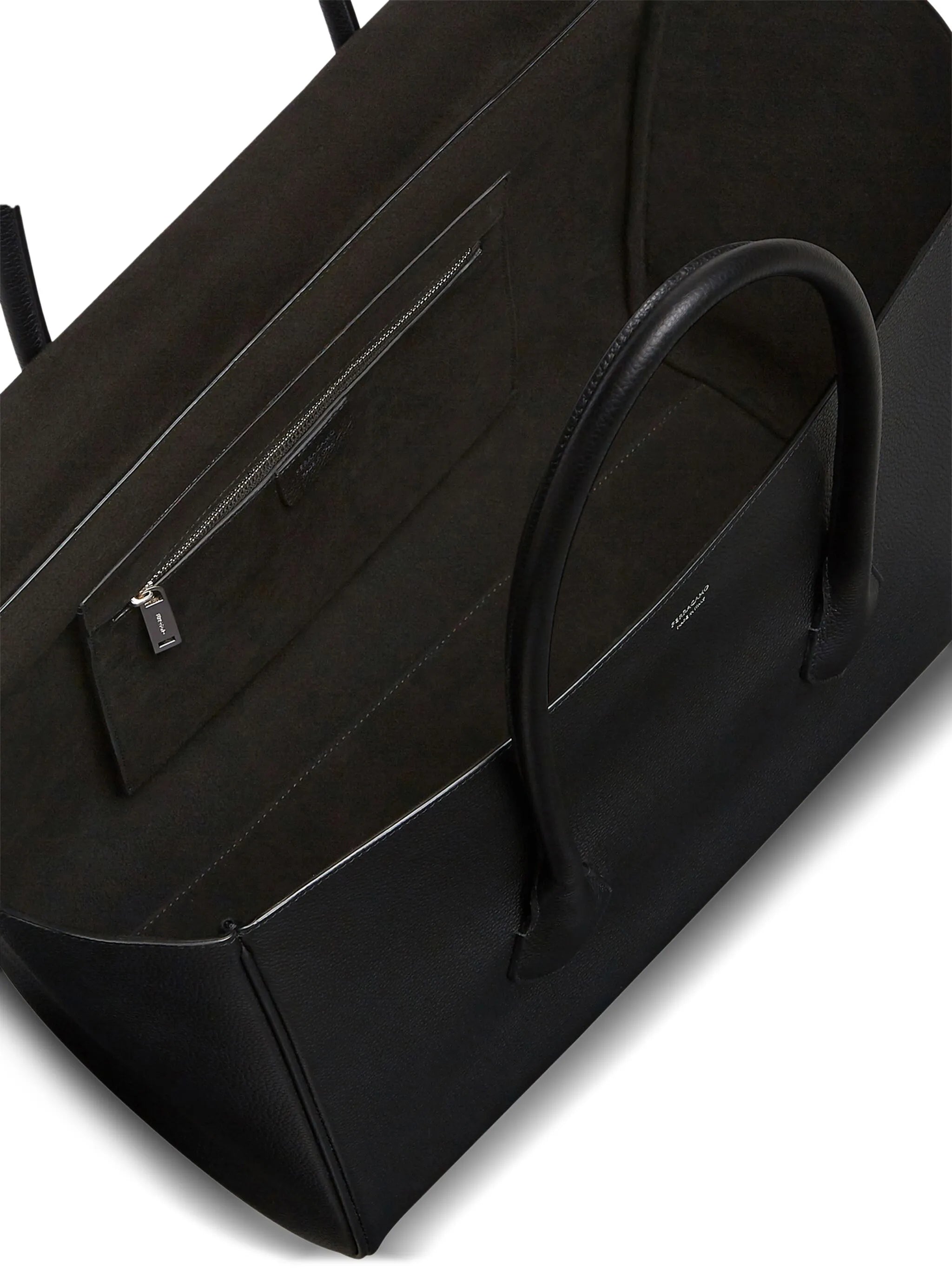 logo-stamp leather tote bag