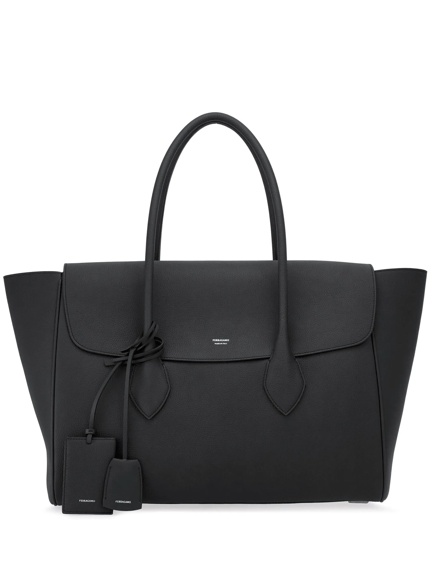 logo-stamp leather tote bag