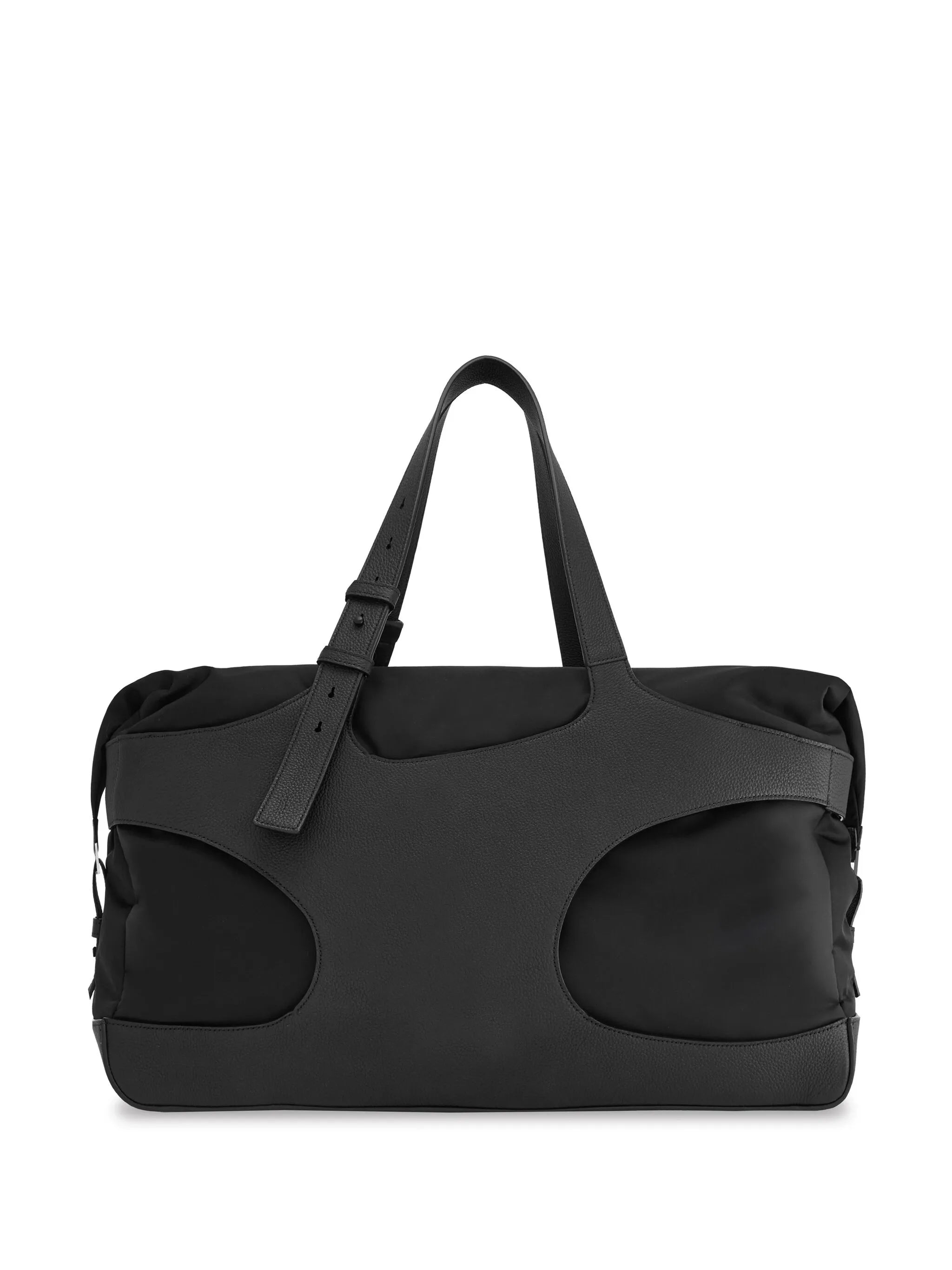 cut-out leather holdall