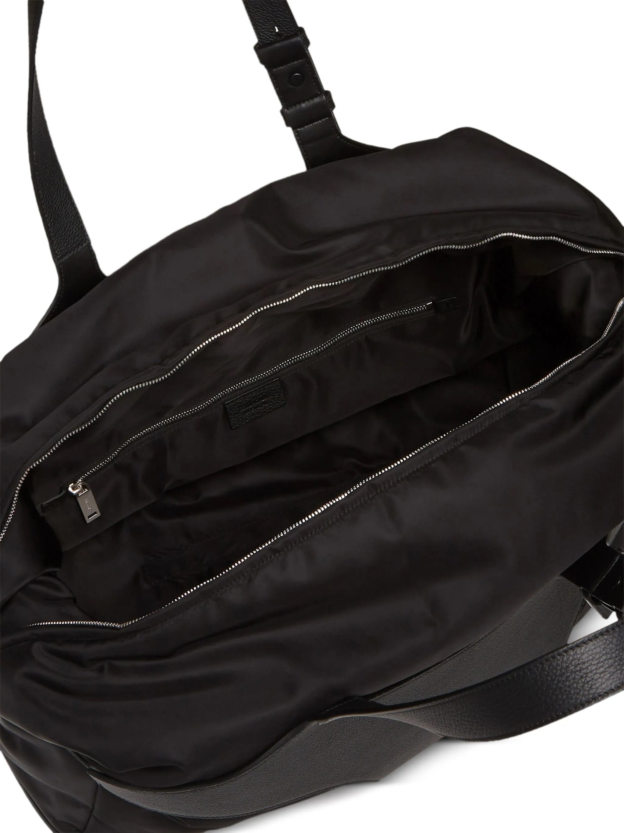 cut-out leather holdall