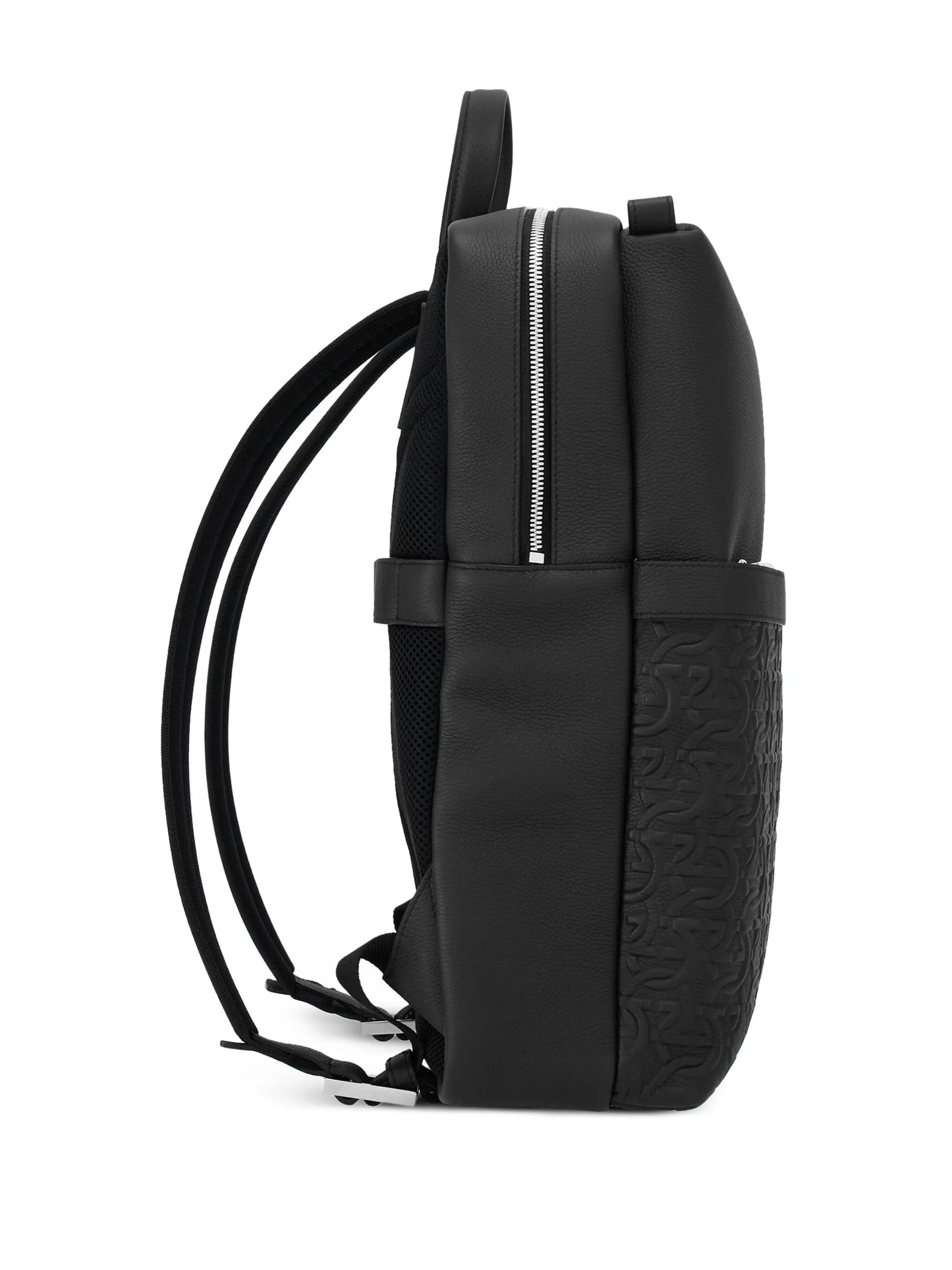 Gancini-debossed leather backpack