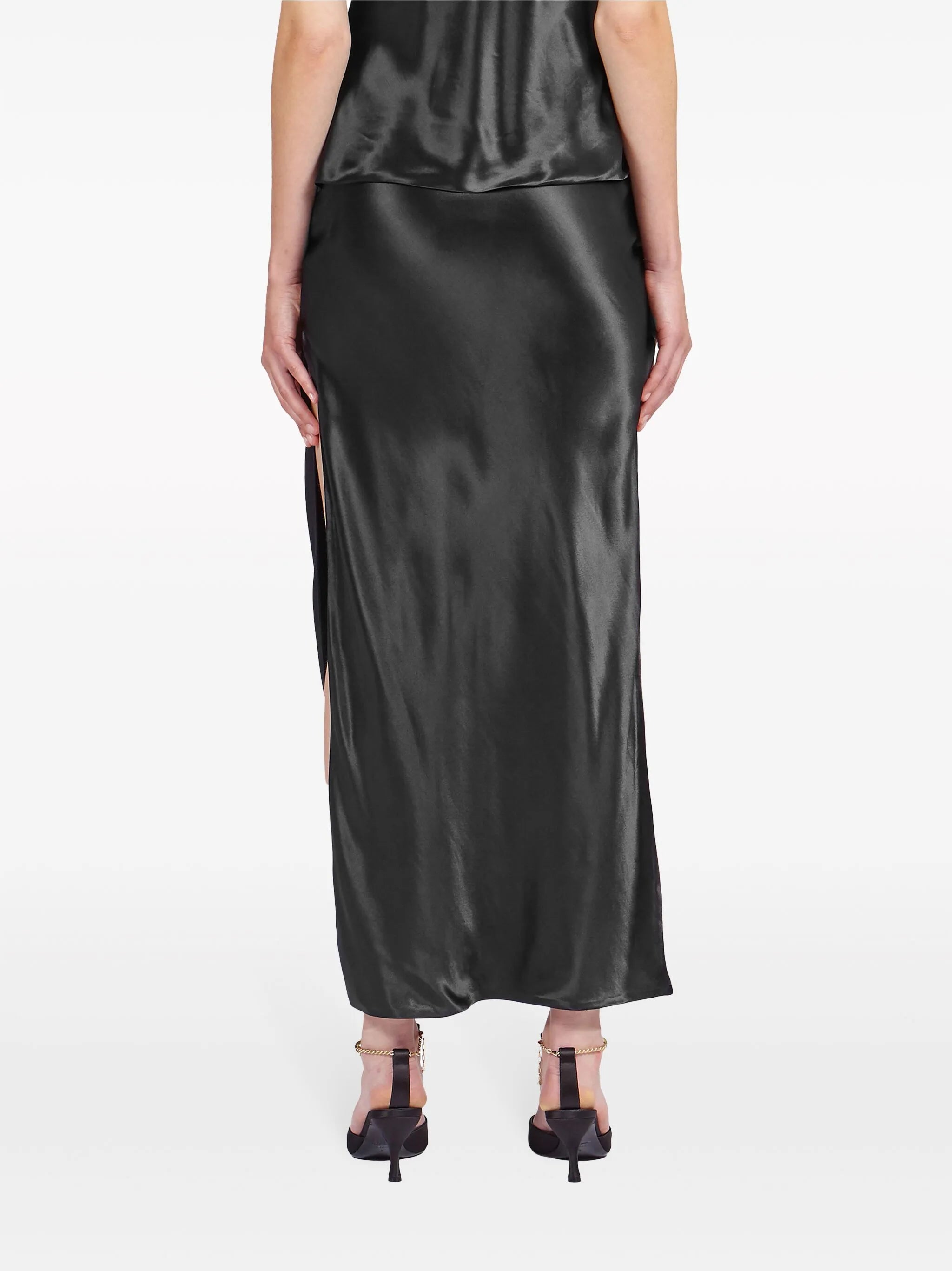 satin maxi skirt